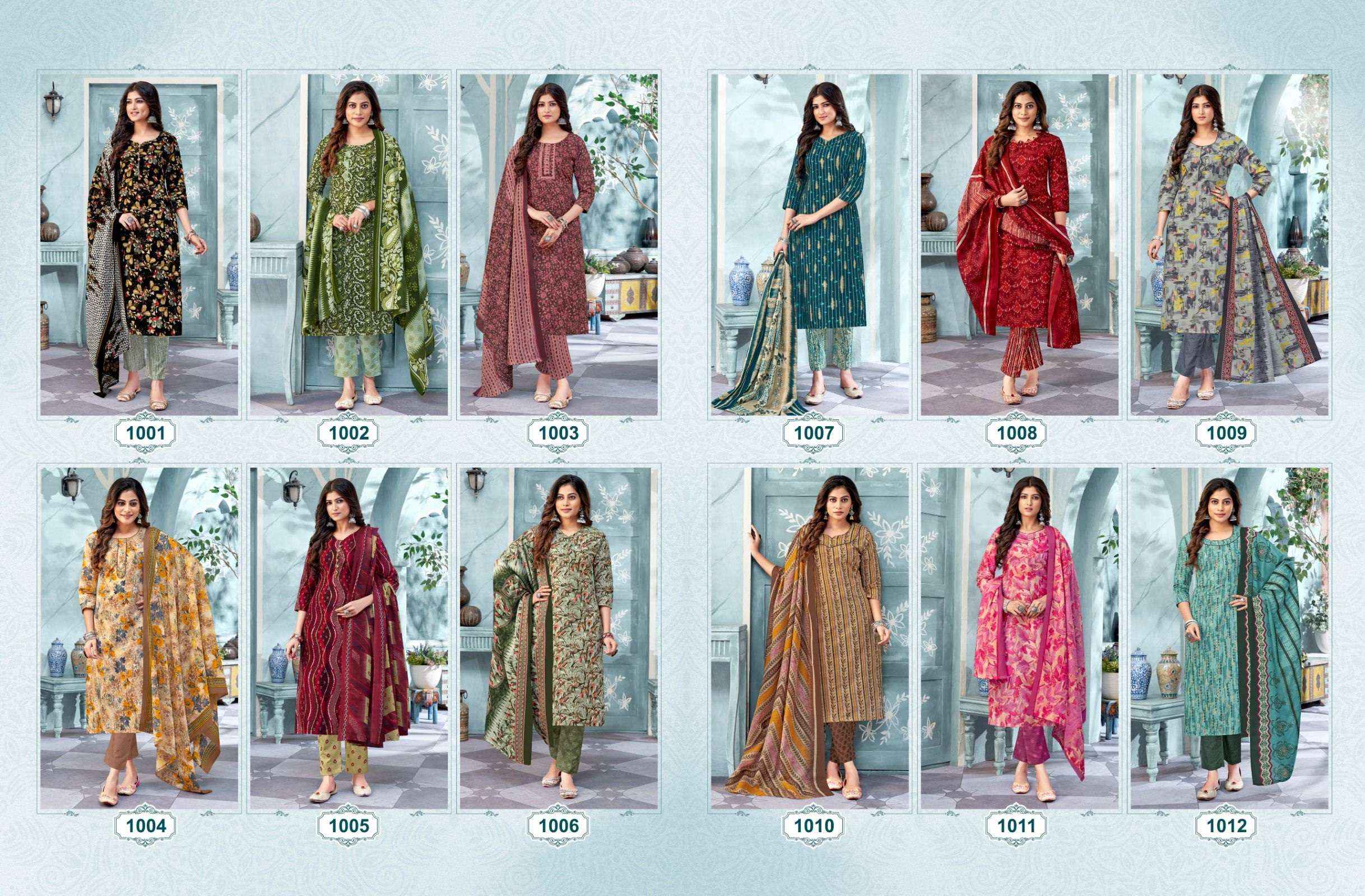 BALAJI COTTON KEERTHY VOL 1 COTTON READYMADE SUITS ( 12 PCS CATALOG )