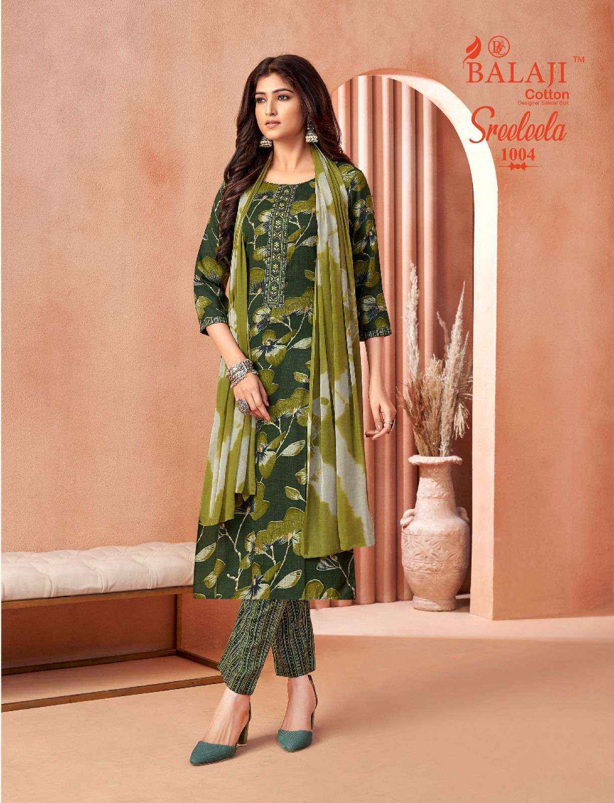 BALAJI COTTON SREELEELA VOL 1 RAYON READYMADE SUIT ( 8 PCS CATALOG )