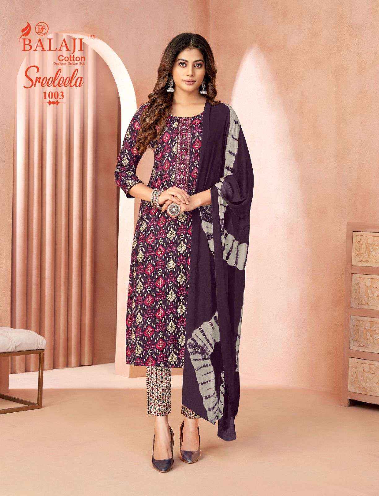 BALAJI COTTON SREELEELA VOL 1 RAYON READYMADE SUIT ( 8 PCS CATALOG )