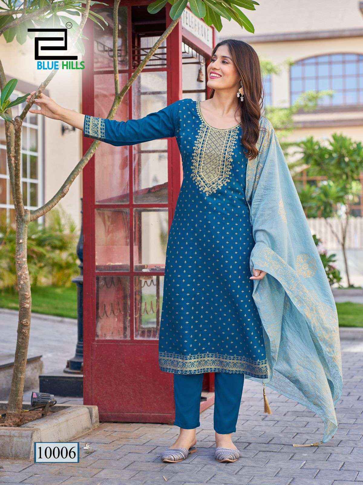 BLUE HILLS ROYAL TOUCH VOL 10 READYMADE SUITS ( 8 PCS CATALOG )