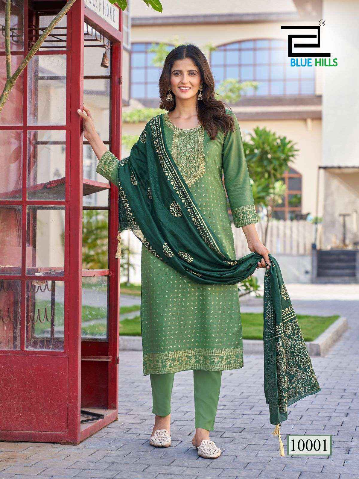 BLUE HILLS ROYAL TOUCH VOL 10 READYMADE SUITS ( 8 PCS CATALOG )