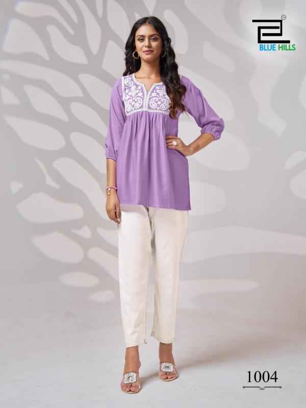 BLUE HILLS UNIVERSE RAYON FANCY WESTERN WEAR TOP ( 4 pcs CATALOG )