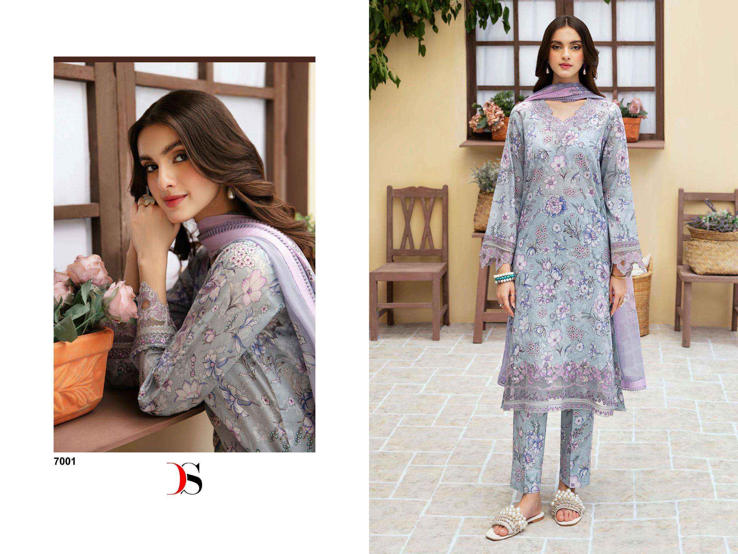 DEEPSY SUITS RAMSHA RUNGREZ LUXURY LAWN 24 VOL 2 COTTON SALWAR KAMEEZ ( 7 PCS CATALOG )