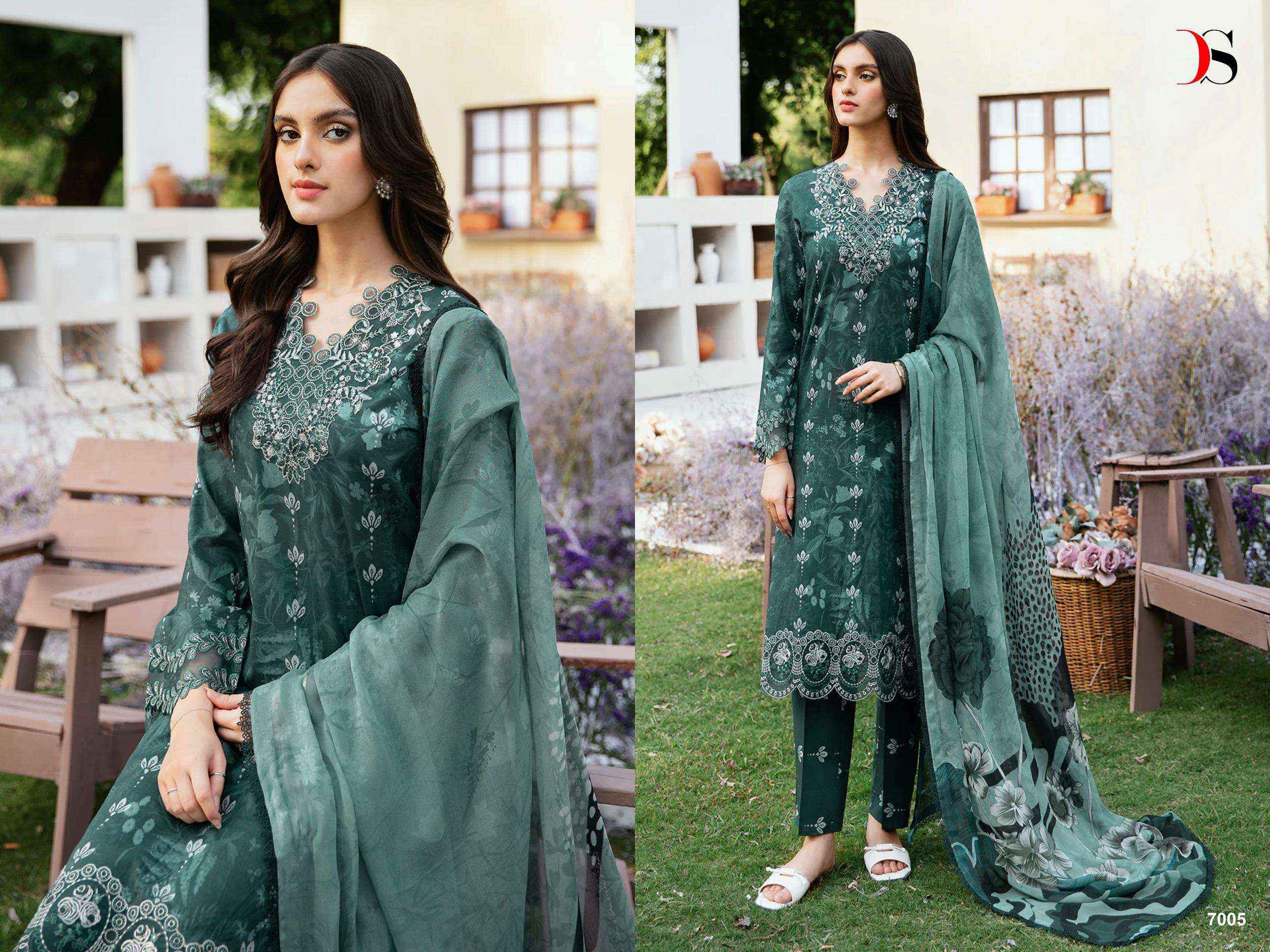 DEEPSY SUITS RAMSHA RUNGREZ LUXURY LAWN 24 VOL 2 COTTON SALWAR KAMEEZ ( 7 PCS CATALOG )