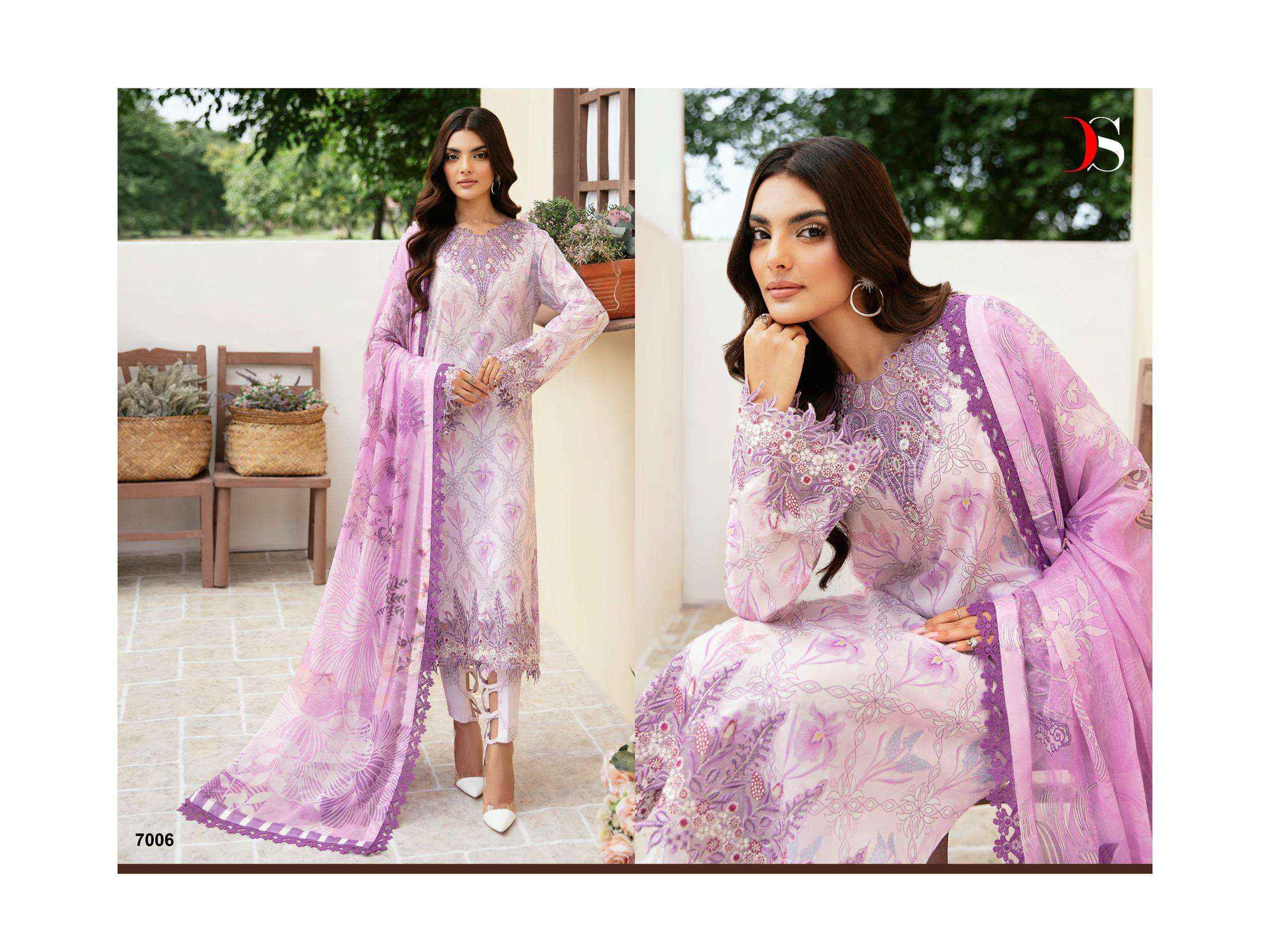 DEEPSY SUITS RAMSHA RUNGREZ LUXURY LAWN 24 VOL 2 COTTON SALWAR KAMEEZ ( 7 PCS CATALOG )