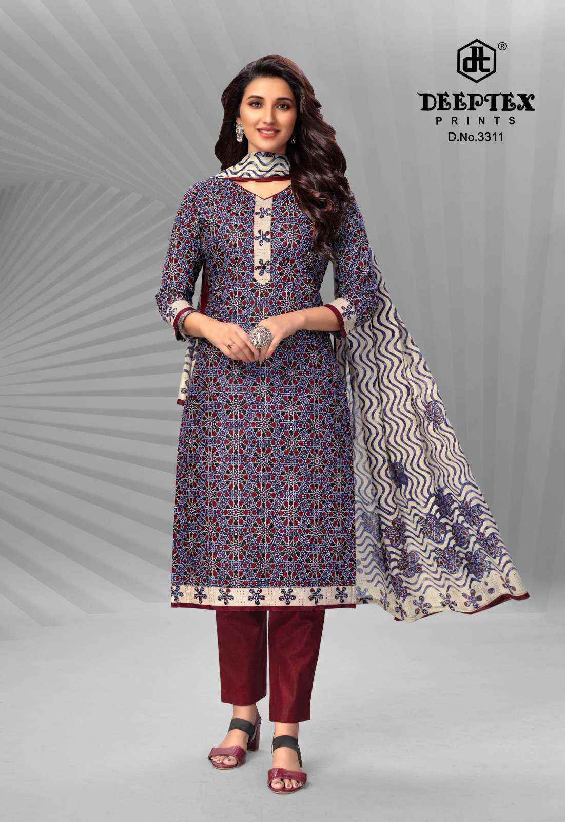 DEEPTEX PRINTS CHIEF GUEST VOL 33 PURE COTTON SALWAR KAMEEZ ( 15 PCS CATALOG )