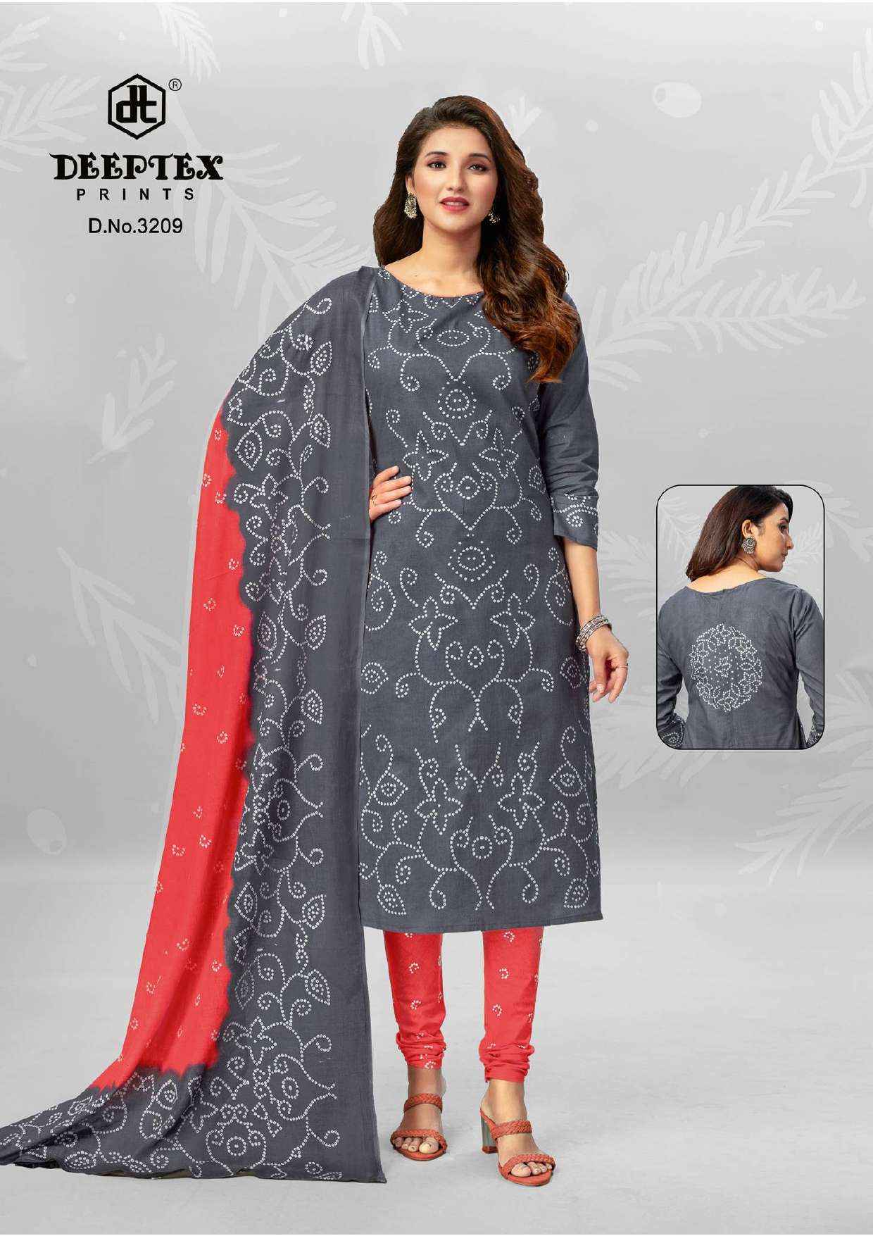 DEEPTEX PRINTS CLASSIC CHUNARIS VOL 32 COTTON DRESS MATERIAL ( 10 PCS CATALOG )