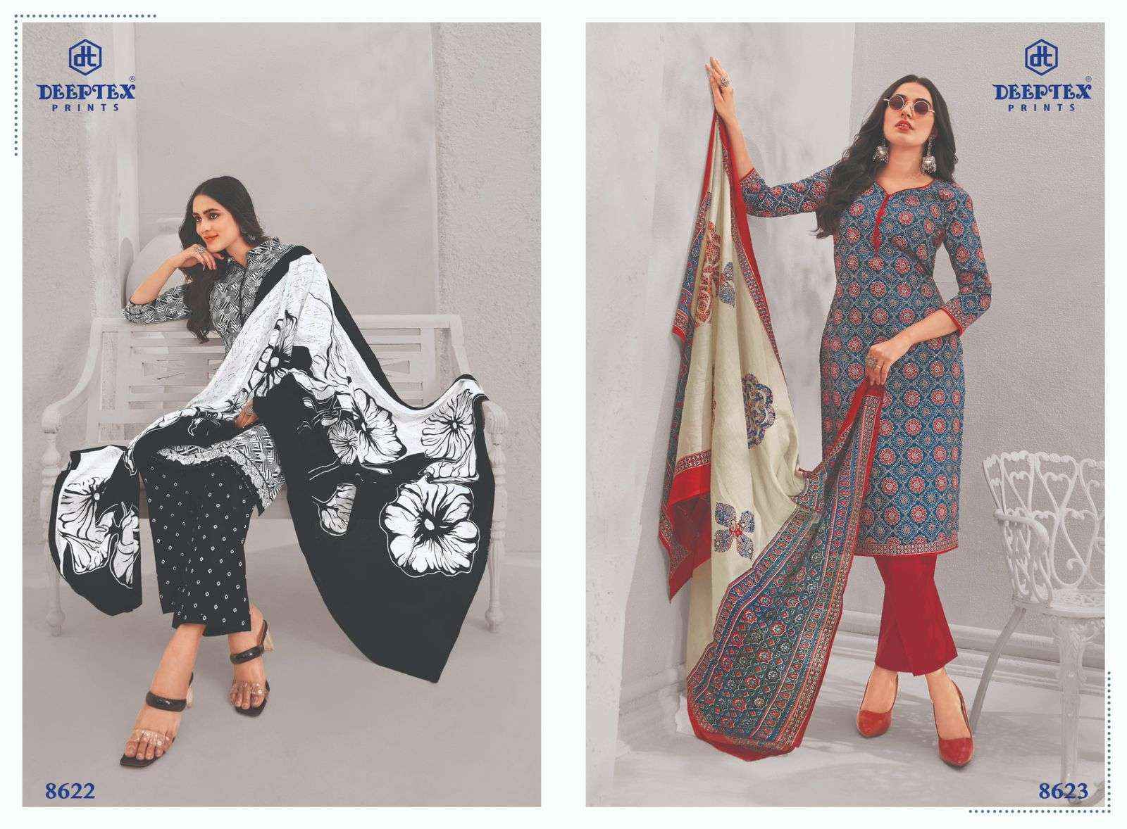 DEEPTEX PRINTS MISS INDIA VOL 86 COTTON DRESS MATERIAL ( 26 PCS CATALOG )