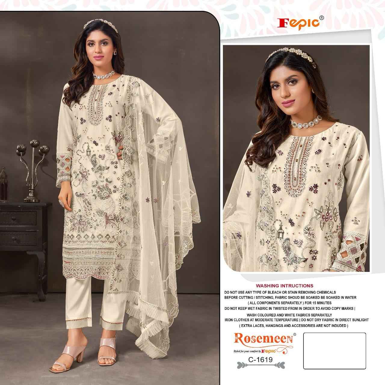 FEPIC ROSEMEEN C 1619  HEAVY EMBROIDRED PAKISTANI SUIT (2 PCS CATALOG )