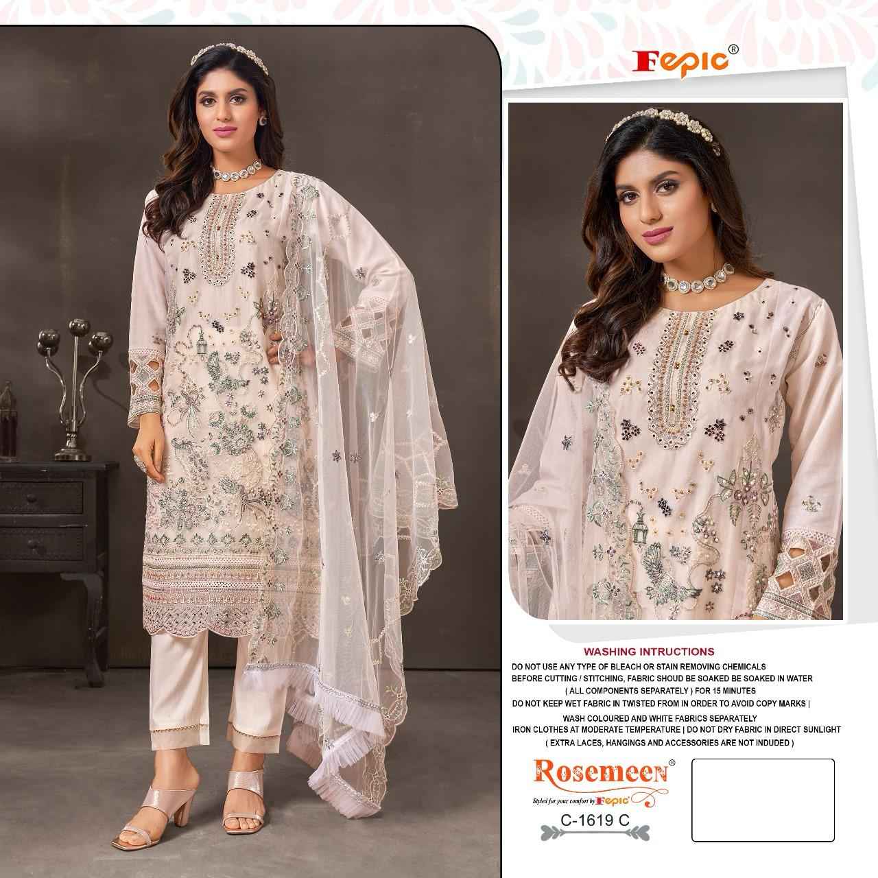 FEPIC ROSEMEEN C 1619  HEAVY EMBROIDRED PAKISTANI SUIT (2 PCS CATALOG )