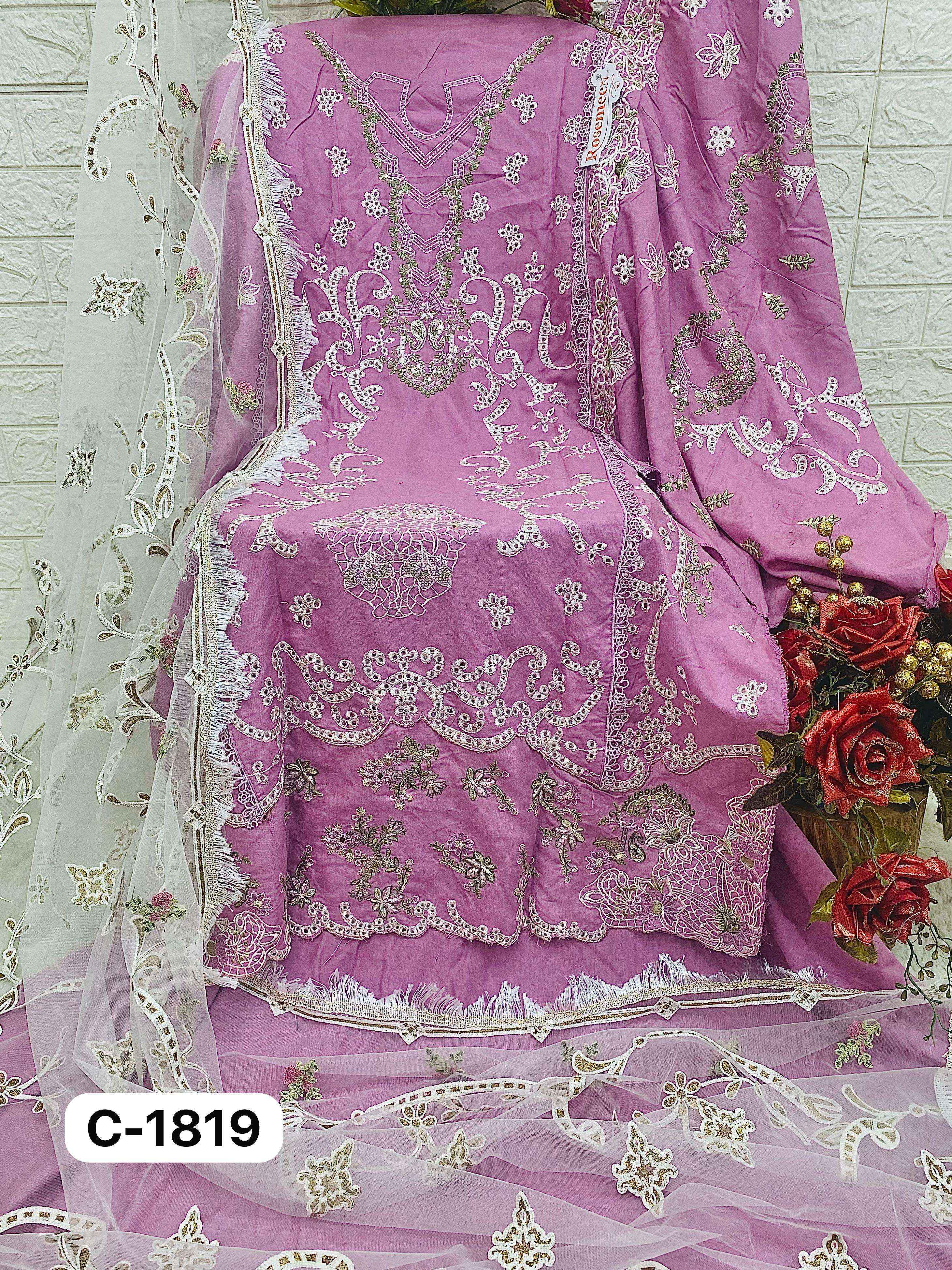 FEPIC ROSEMEEN C 1819 HEAVY EMBROIDRED PAKISTANI SUIT ( 3 PCS CATALOG )