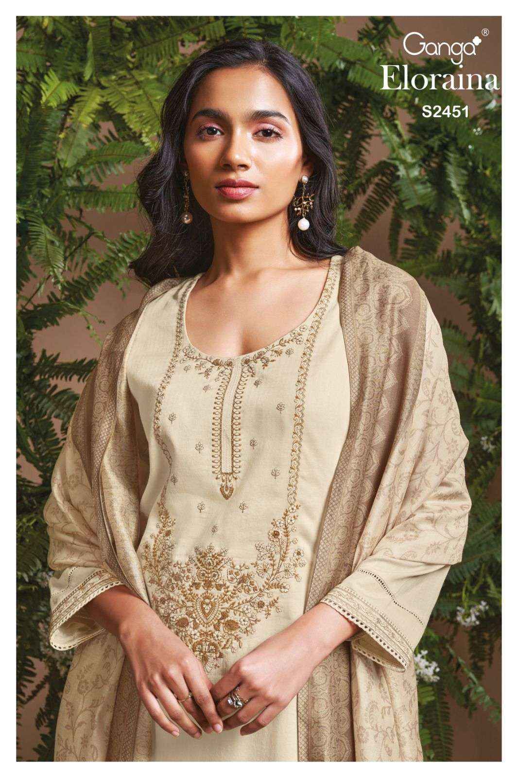 Ganga Eloraina 2451 Premium Collection Cotton Suit Catalog Exporters