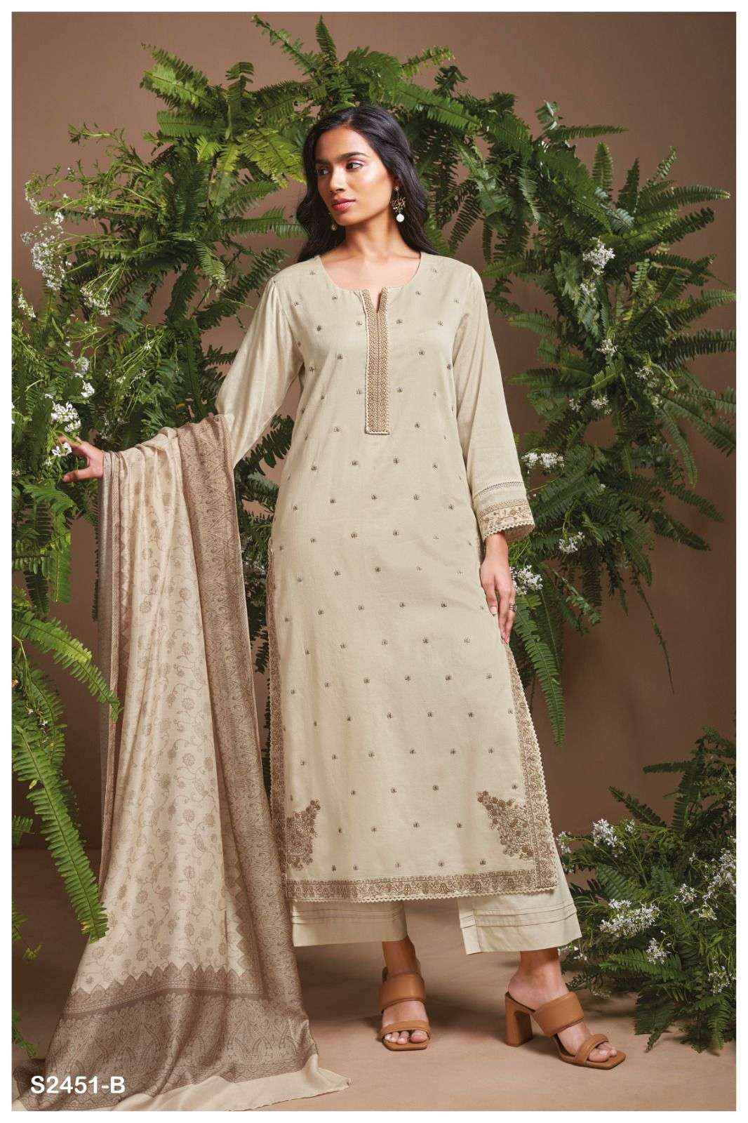 Ganga Eloraina 2451 Premium Collection Cotton Suit Catalog Exporters