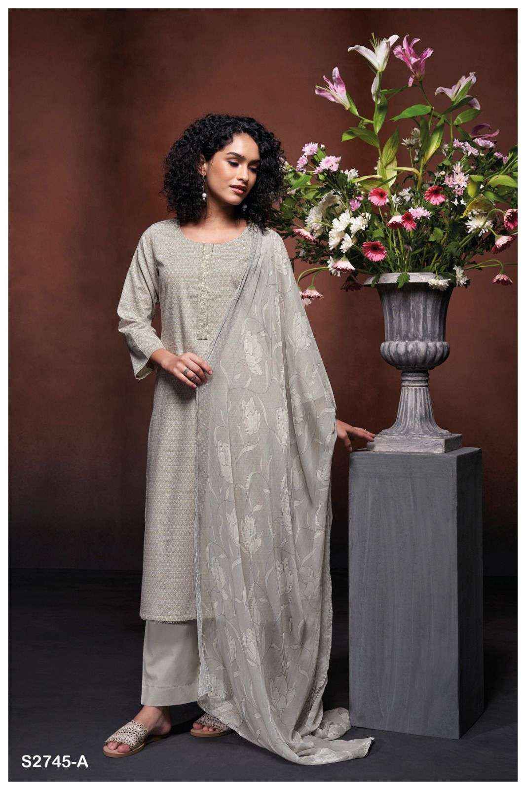 Ganga Fashion Devanshi 2745 Exclusive Woven Cotton Ganga Suit Exporters ( 4 PCS CATALOG )