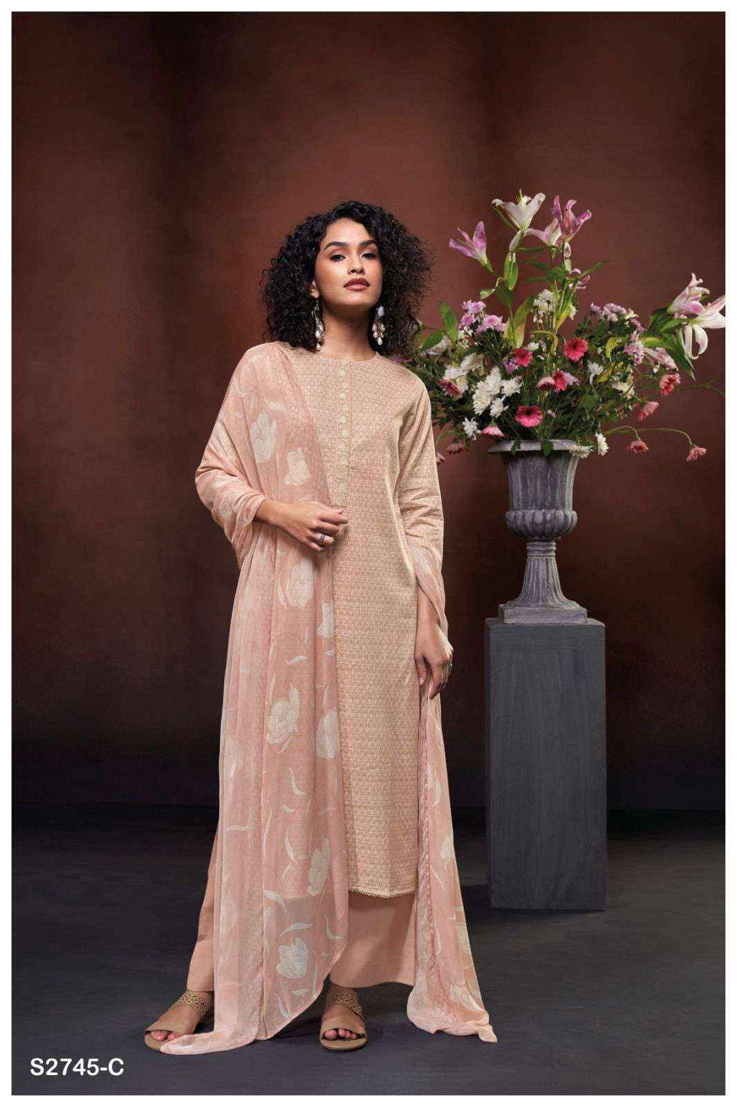 Ganga Fashion Devanshi 2745 Exclusive Woven Cotton Ganga Suit Exporters ( 4 PCS CATALOG )