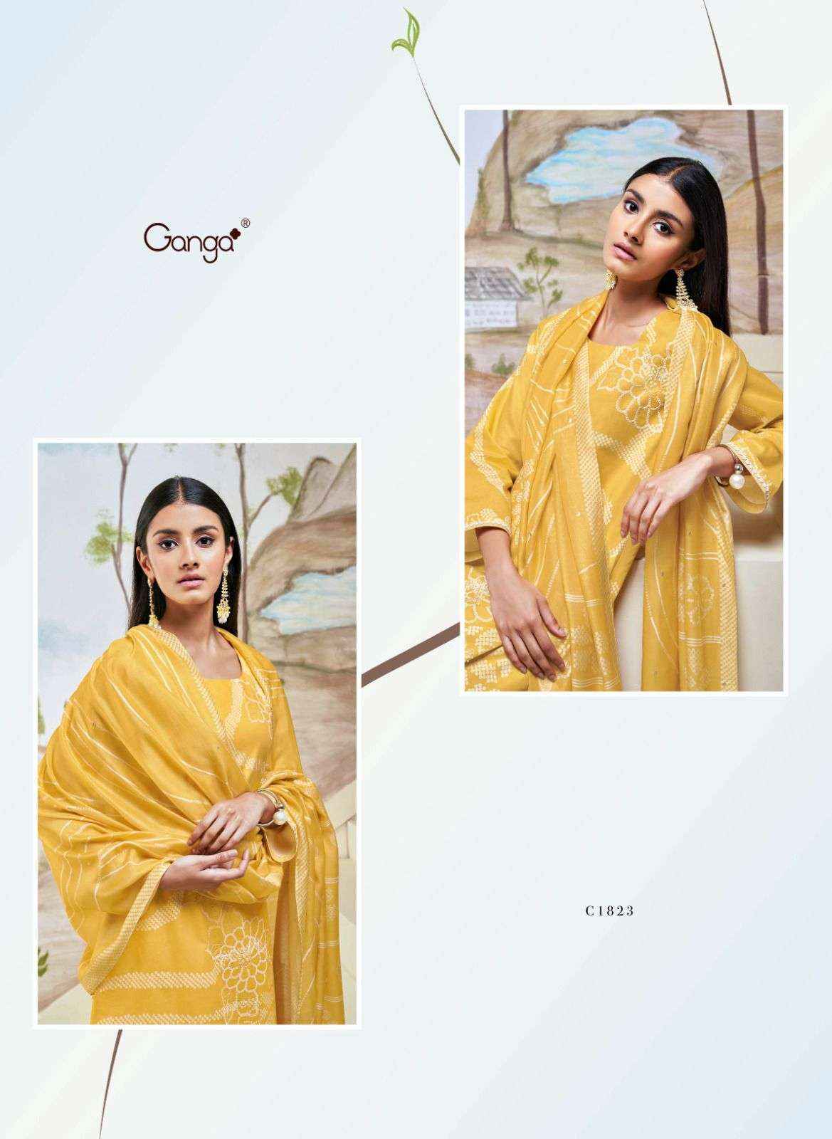 Ganga Fashion Hiba Exclusive Premium Cotton Ladies Suit Catalog Dealer (6 PCS CATALOG )