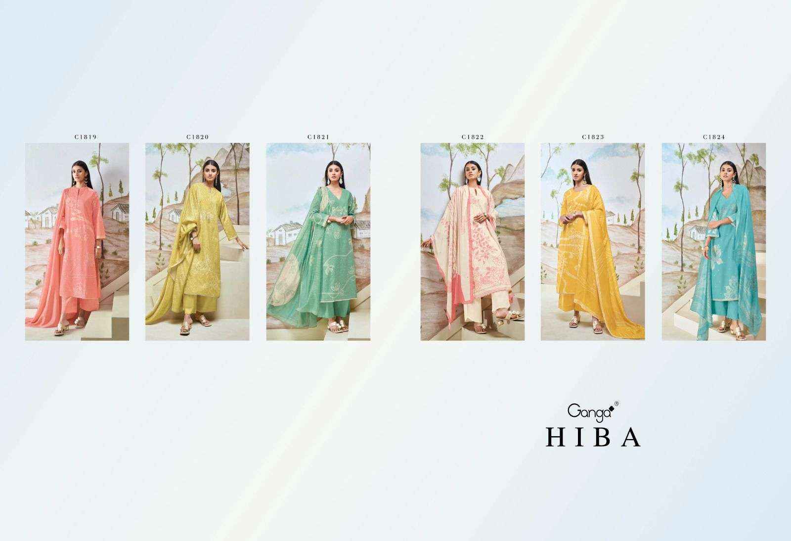 Ganga Fashion Hiba Exclusive Premium Cotton Ladies Suit Catalog Dealer (6 PCS CATALOG )