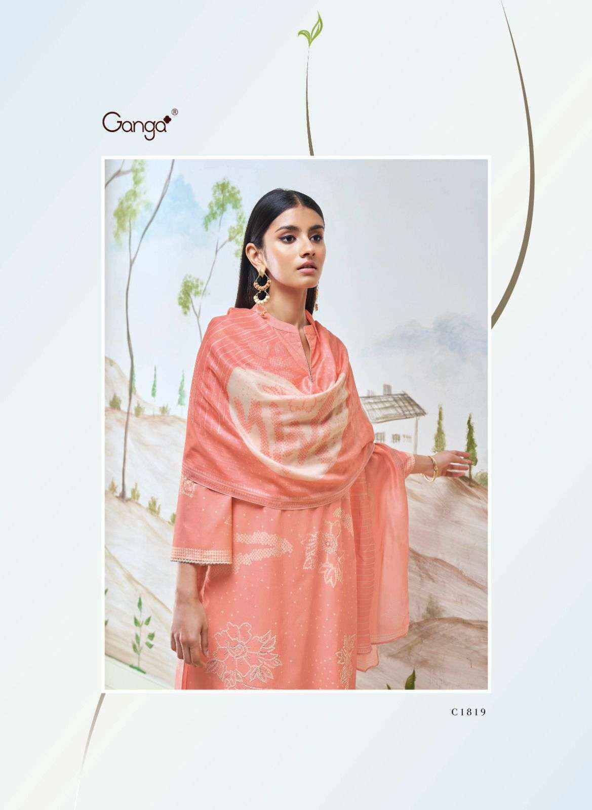 Ganga Fashion Hiba Exclusive Premium Cotton Ladies Suit Catalog Dealer (6 PCS CATALOG )