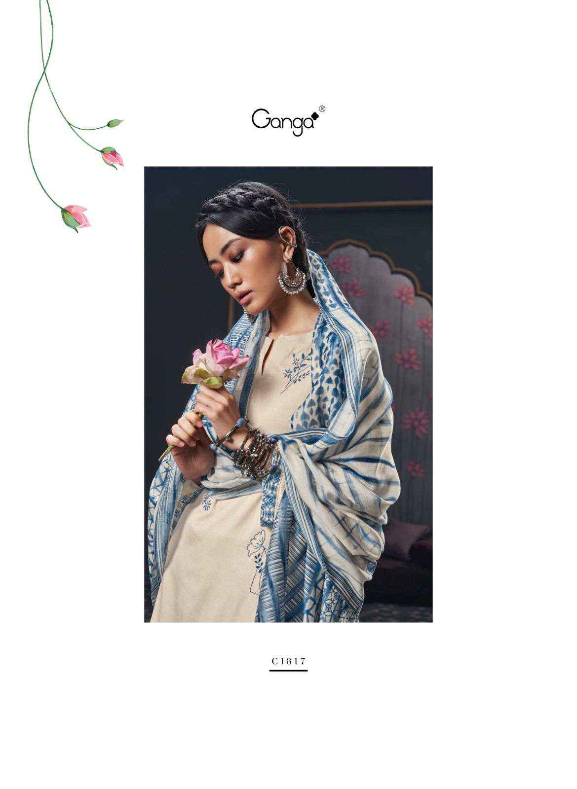 Ganga Fashion Izara Latest Designs Cotton Ladies Suit Catalog Supplier ( 6 pcs catalog )