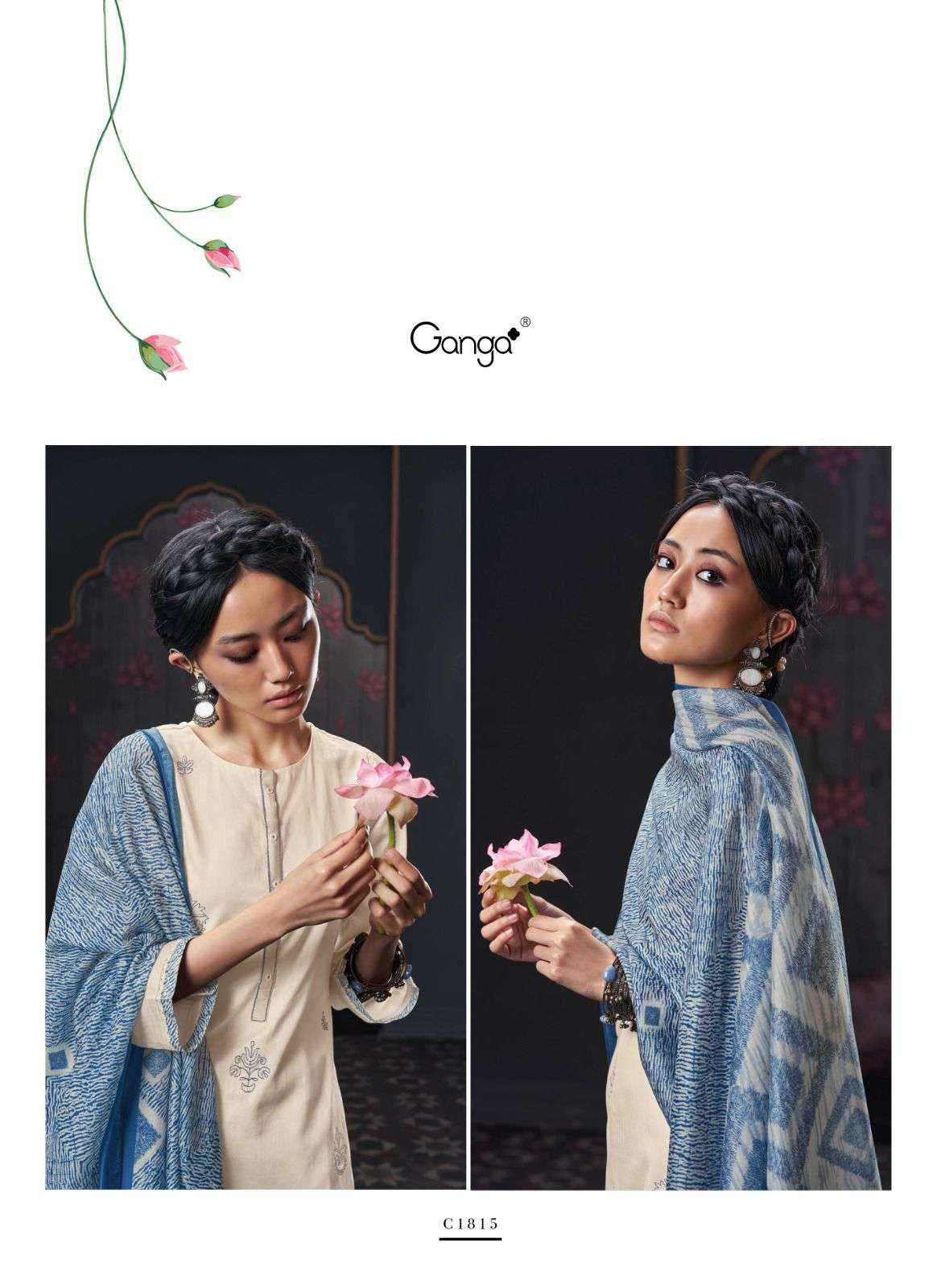 Ganga Fashion Izara Latest Designs Cotton Ladies Suit Catalog Supplier ( 6 pcs catalog )