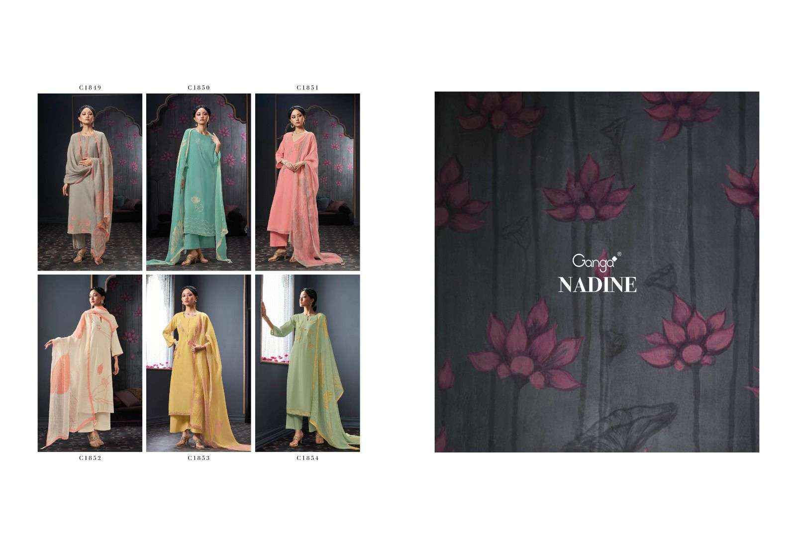 Ganga Fashion Nadine Latest Designs Cotton Ganga Suit Suppliers ( 6 pcs catalog )