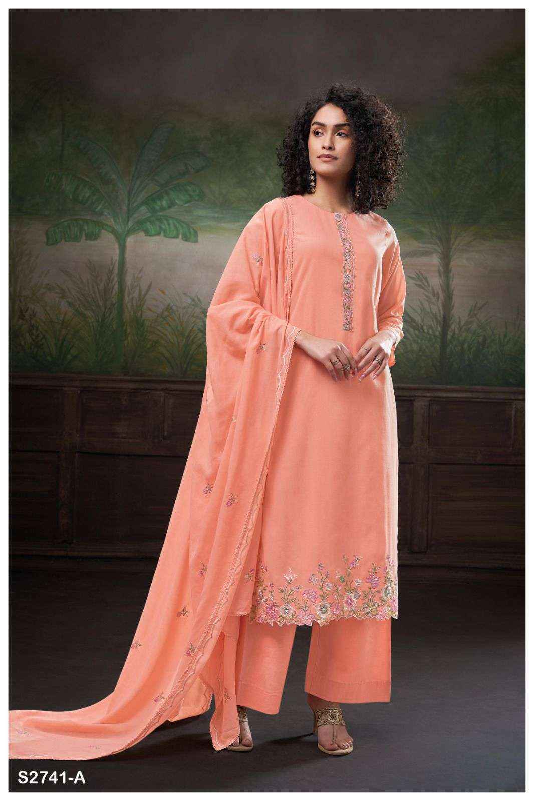 Ganga Fashion Sanvika 2741 Premium Designs Ladies Suit Catalog Dealer ( 3 pcs catalog )