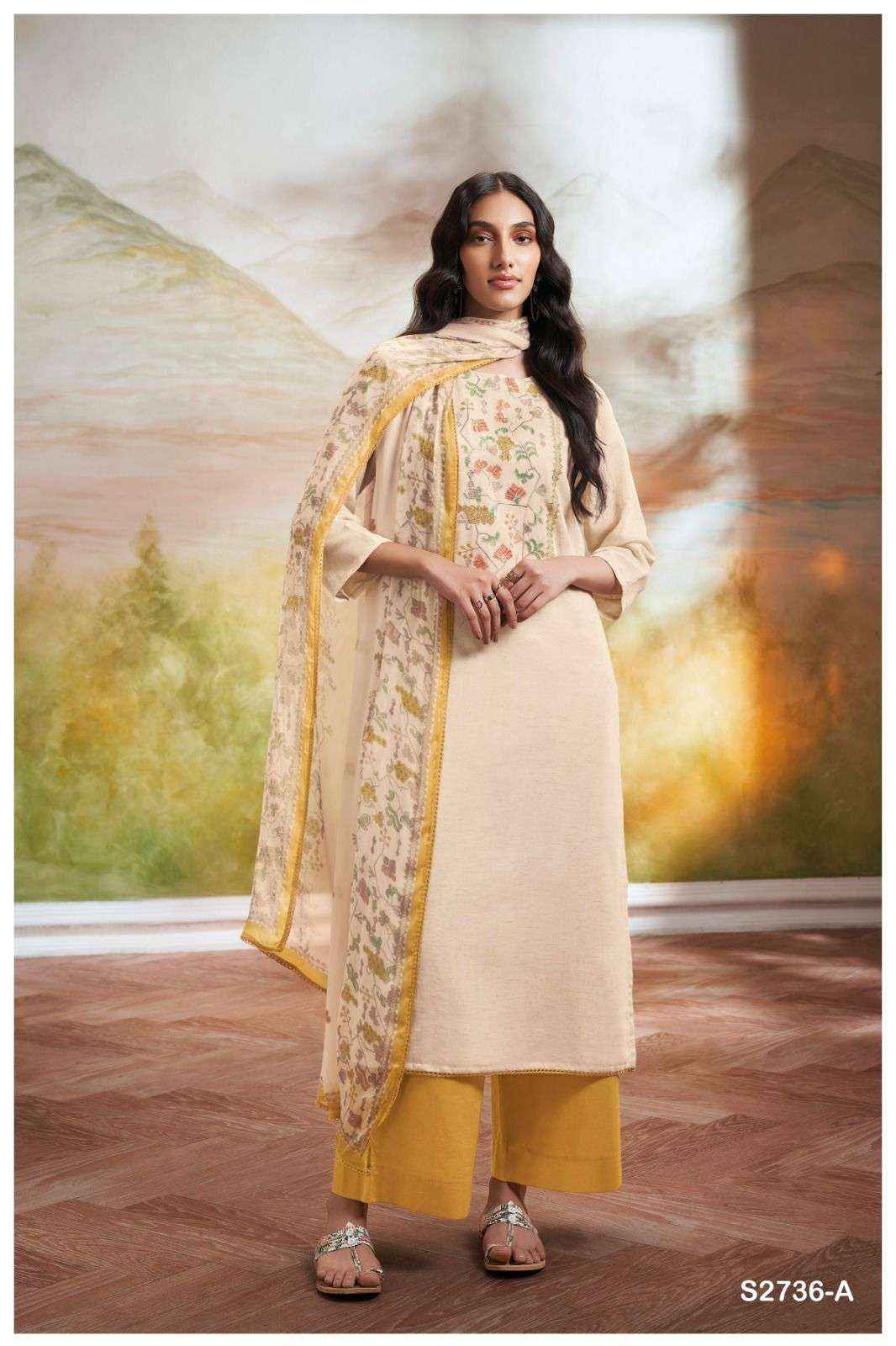 Ganga Fashion Shrestha 2736 Cotton Woven Exclusive Dress Catalog Exporter ( 2 PCS CATALOG )