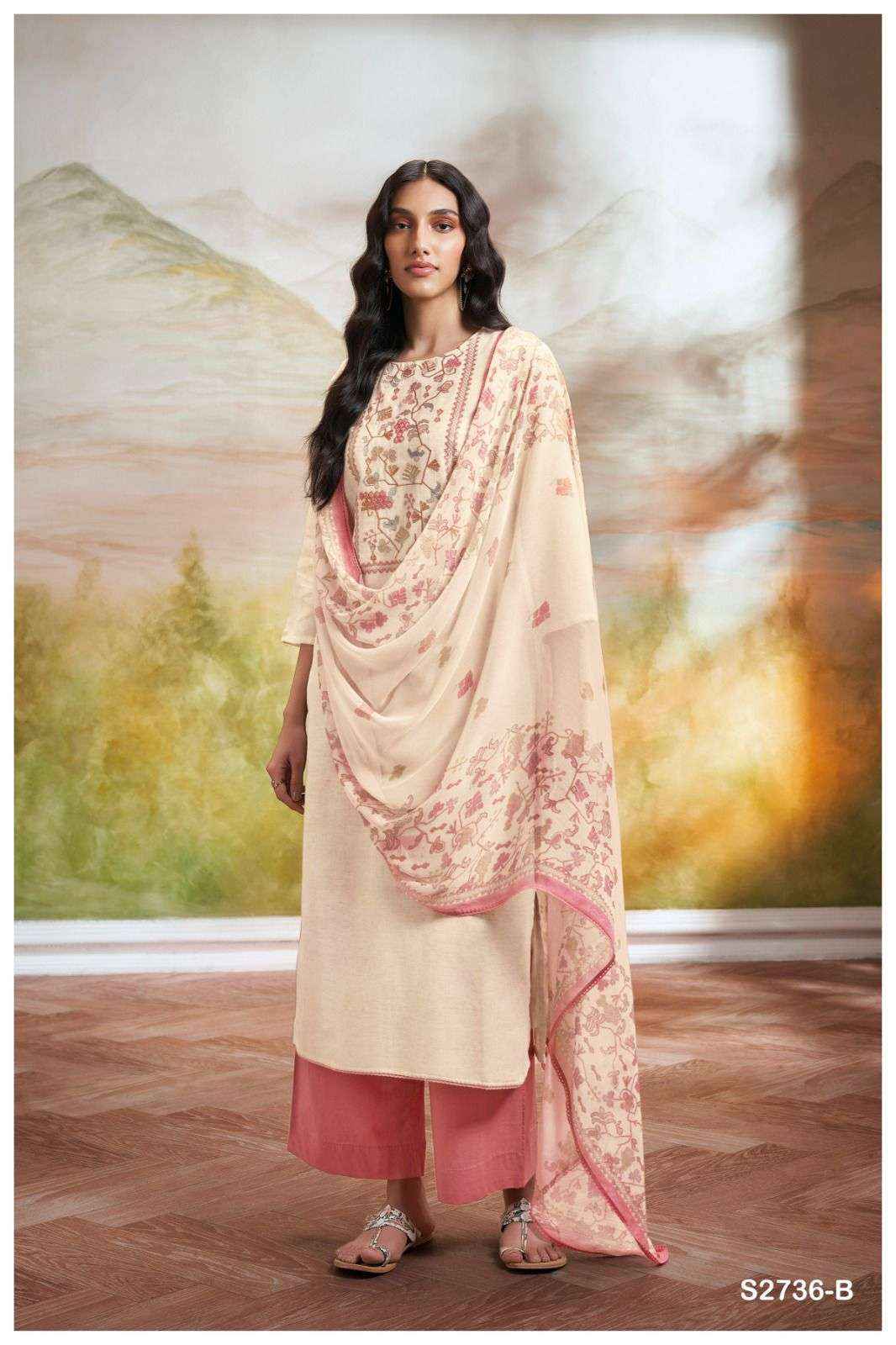 Ganga Fashion Shrestha 2736 Cotton Woven Exclusive Dress Catalog Exporter ( 2 PCS CATALOG )