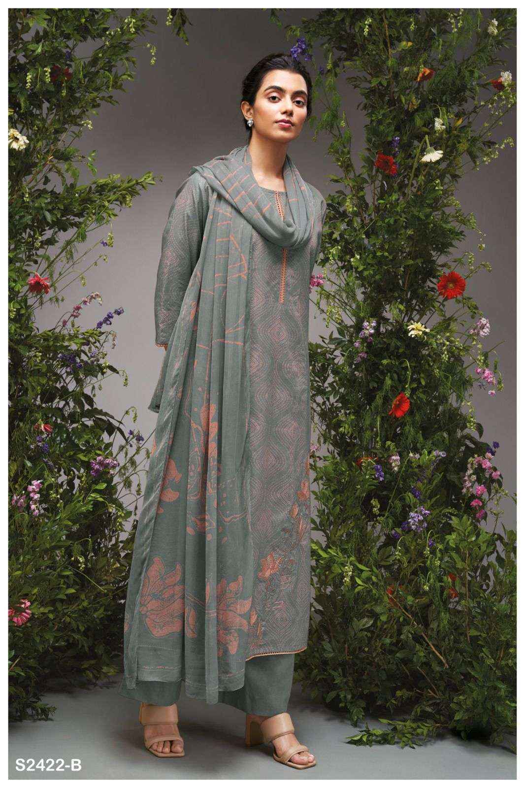 Ganga Shan 2422 Premium Cotton Ladies Salwar Suit Summer Collection ( 4 PCS CATALOG )