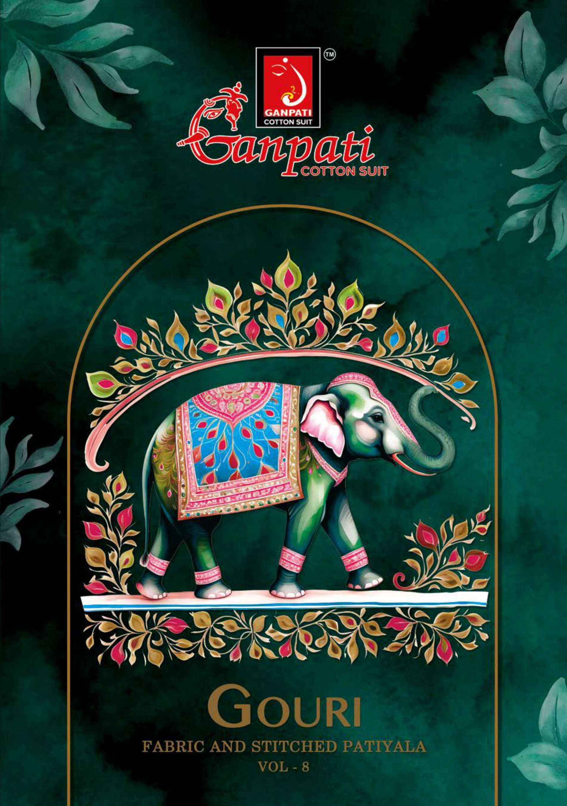 GANPATI GOURI VOL 8 COTTON PRINT PATIYALA SUITS ( 15 PCS CATALOG )