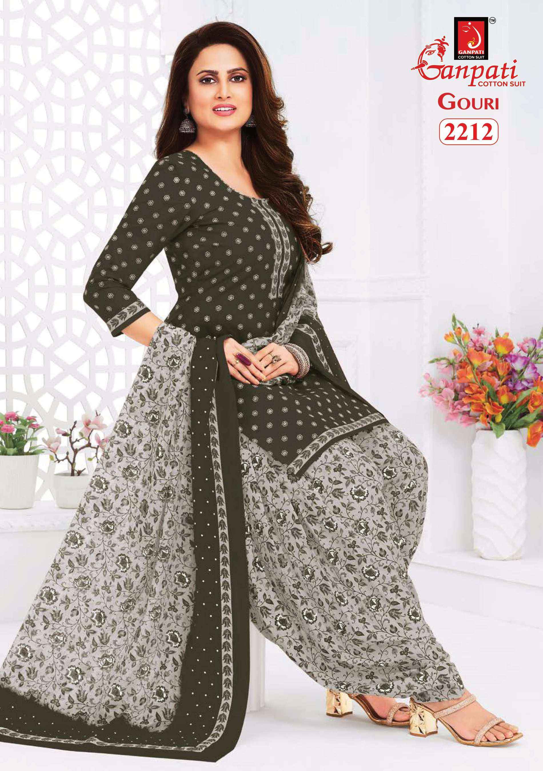 GANPATI GOURI VOL 8 COTTON PRINT PATIYALA SUITS ( 15 PCS CATALOG )