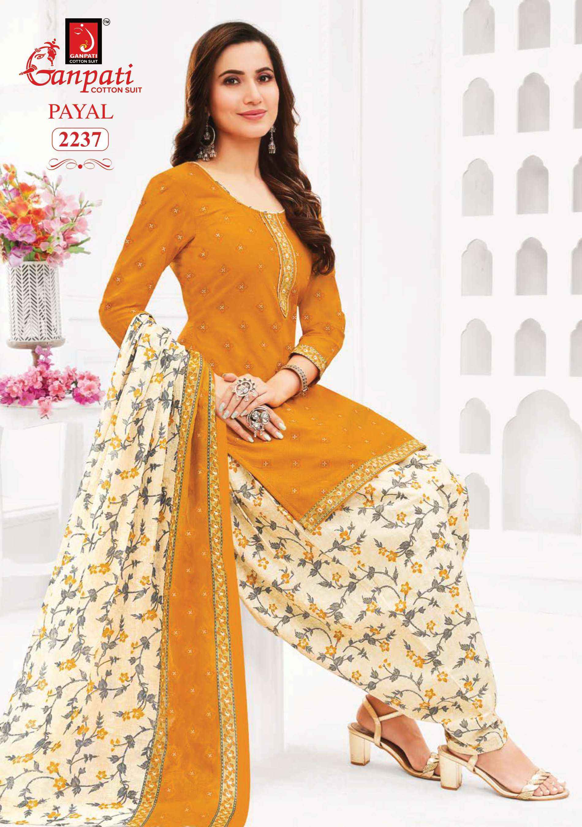 GANPATI PAYAL VOL 8 COTTON PRINTED DRESS MATERIAL ( 15 PCS CATALOG )