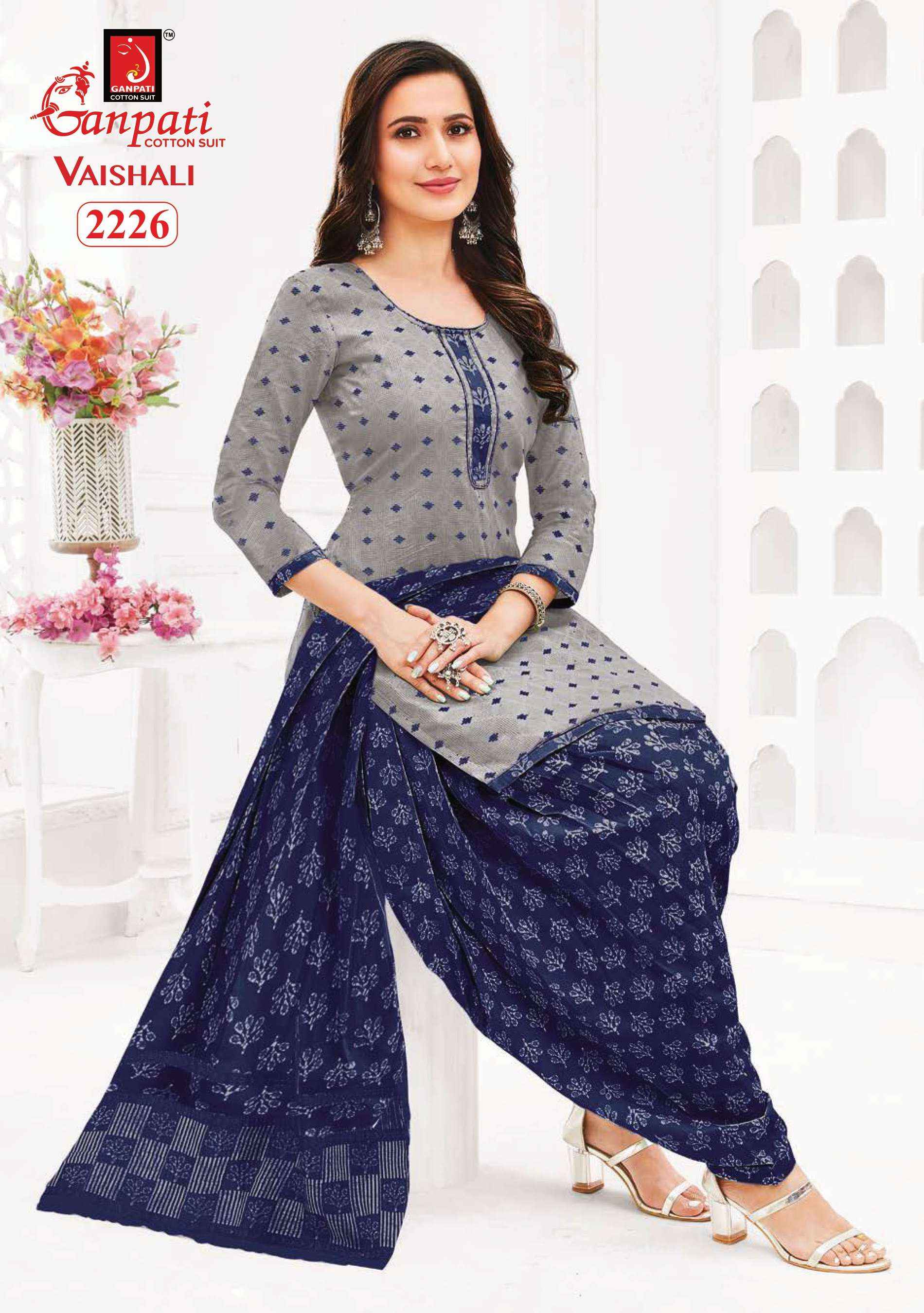 GANPATI VAISHALI VOL 8 COTTON SALWAR SUIT ( 15 PCS CATALOG )