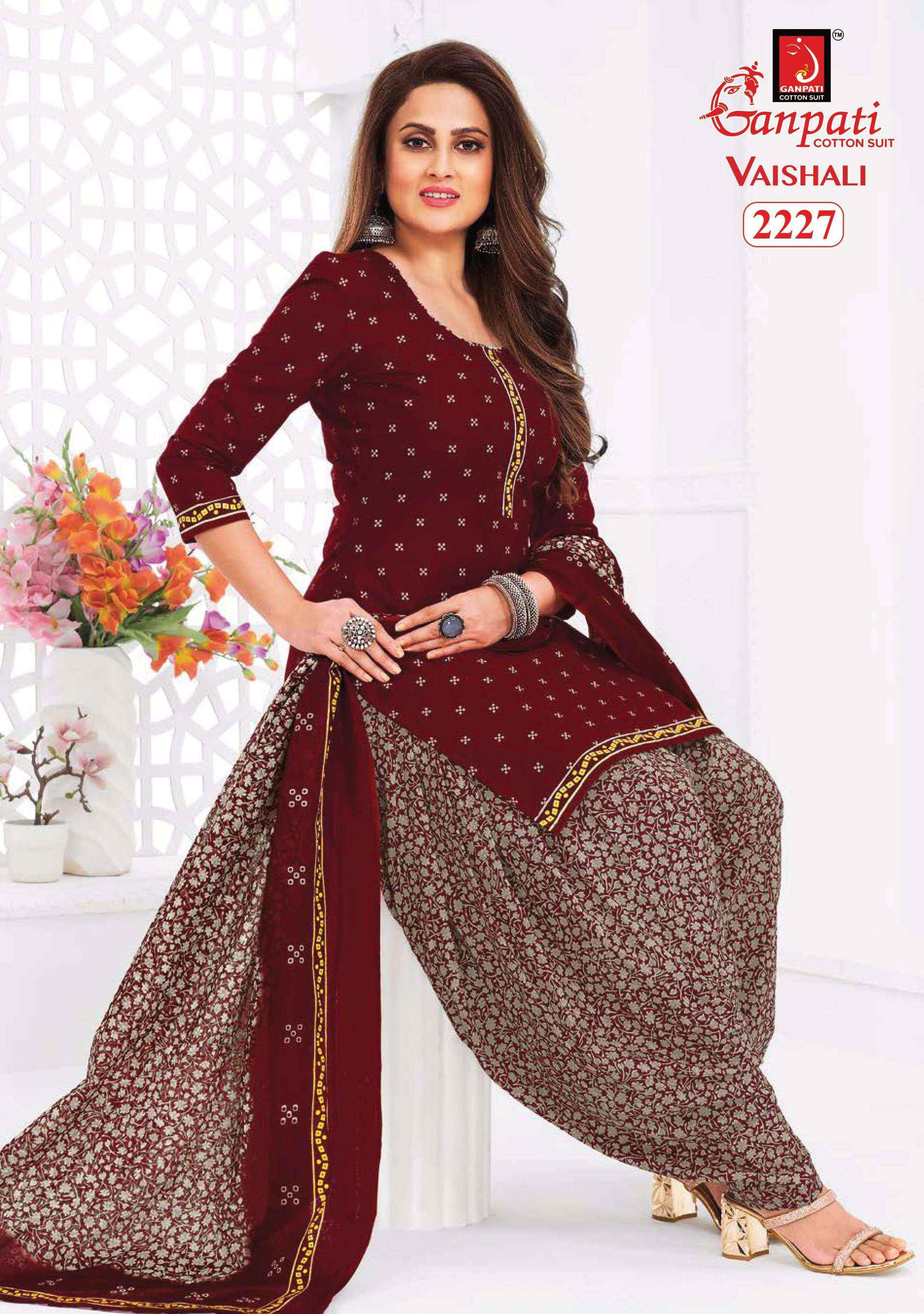 GANPATI VAISHALI VOL 8 COTTON SALWAR SUIT ( 15 PCS CATALOG )