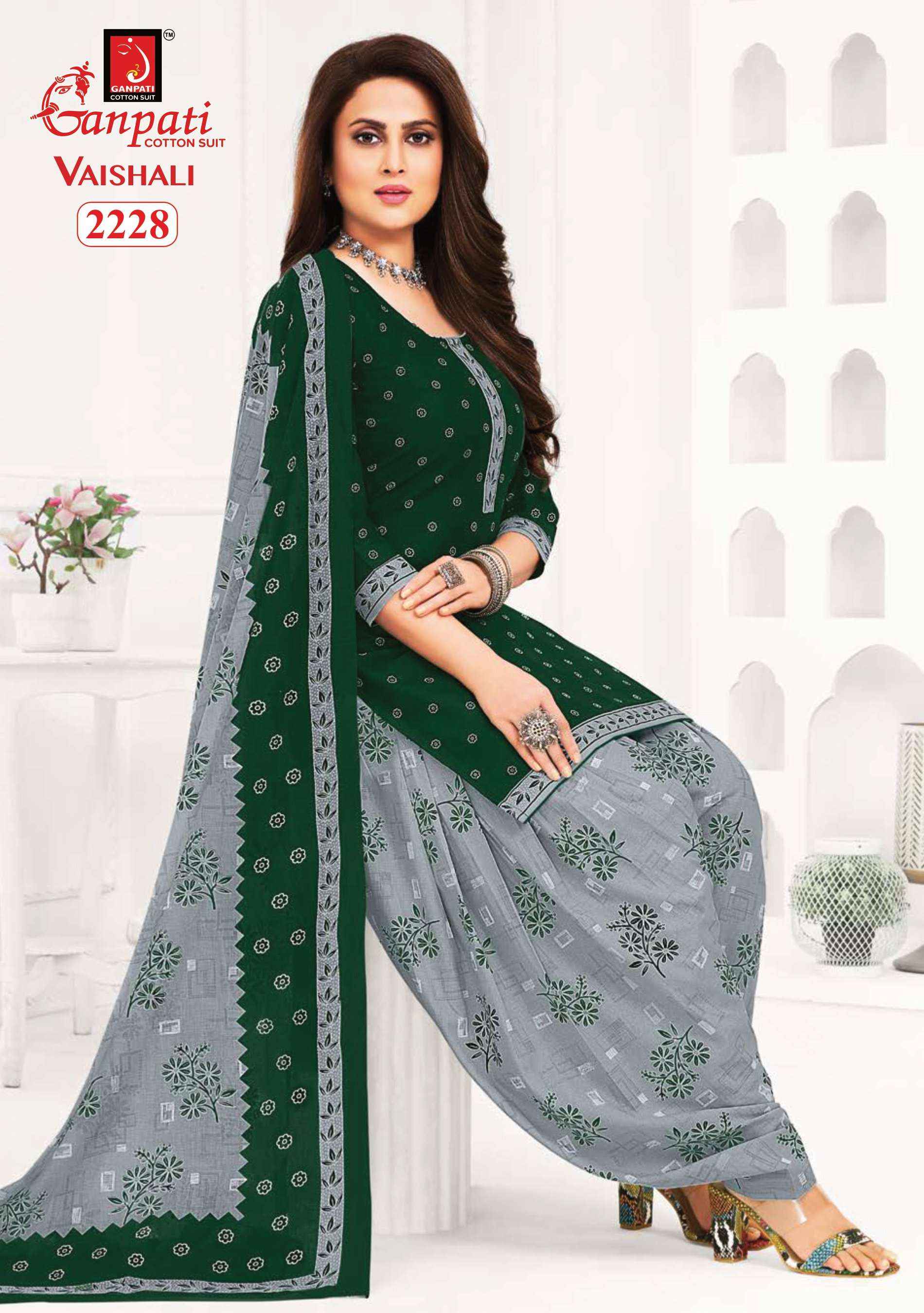 GANPATI VAISHALI VOL 8 COTTON SALWAR SUIT ( 15 PCS CATALOG )