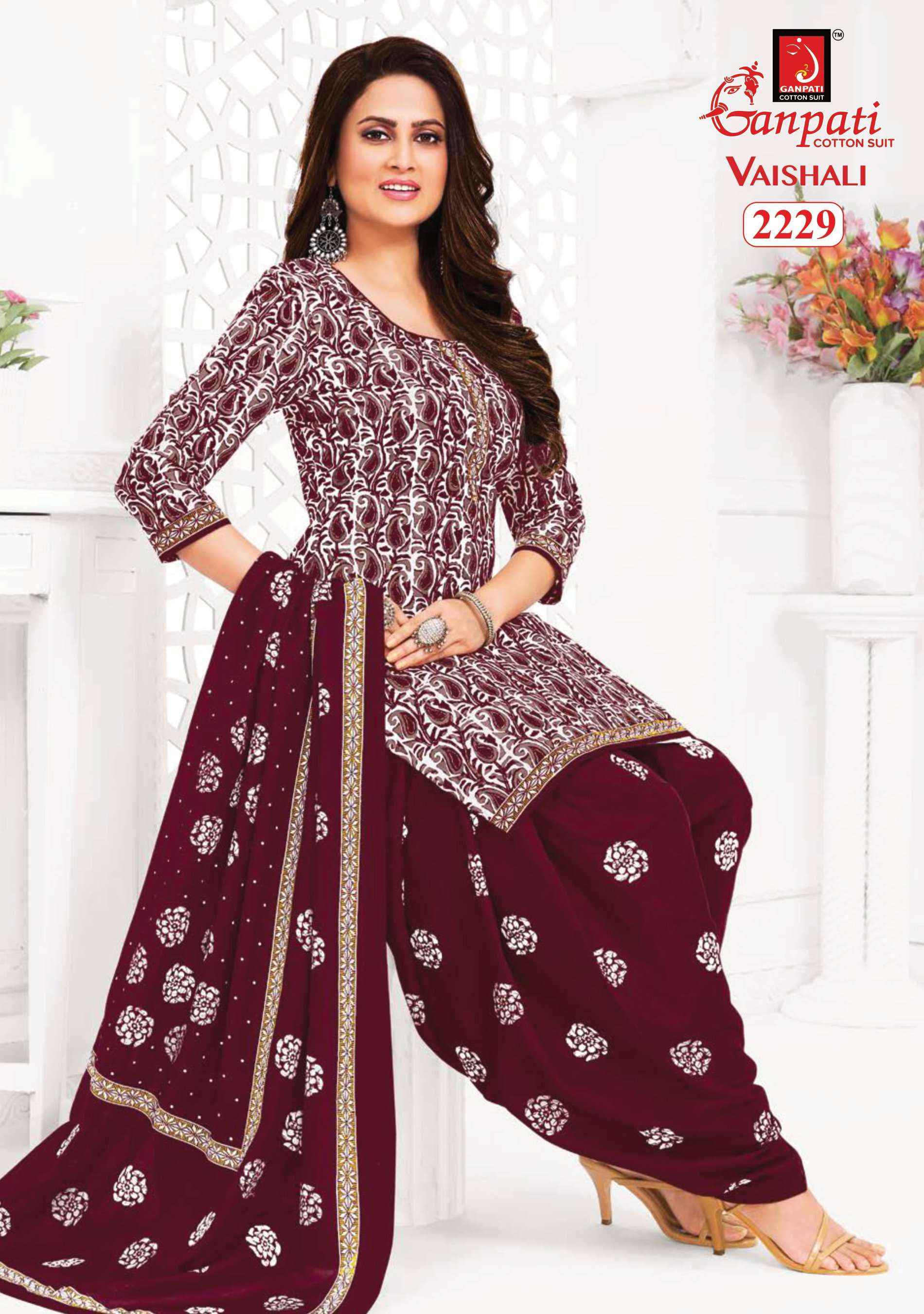 GANPATI VAISHALI VOL 8 COTTON SALWAR SUIT ( 15 PCS CATALOG )