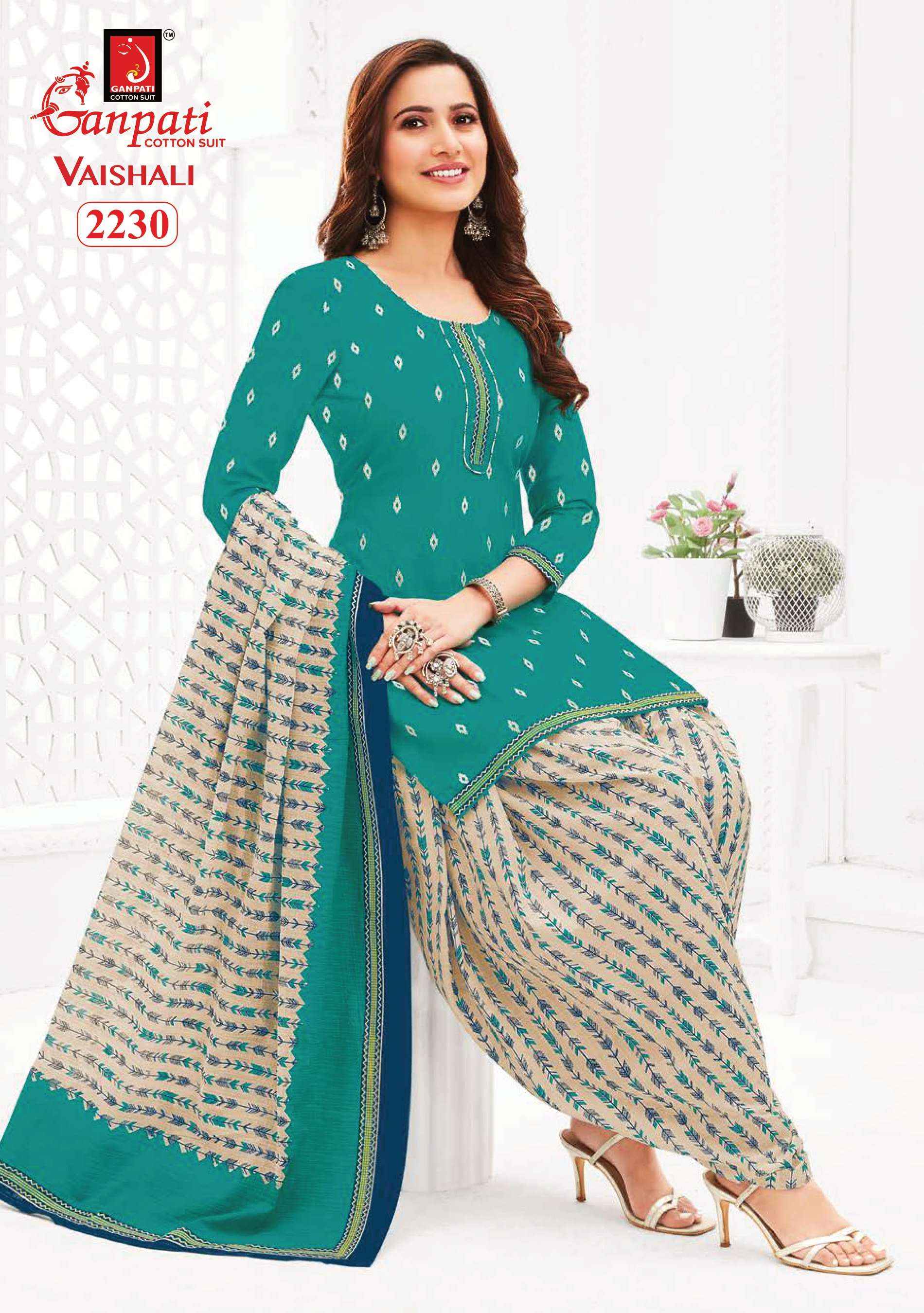 GANPATI VAISHALI VOL 8 COTTON SALWAR SUIT ( 15 PCS CATALOG )