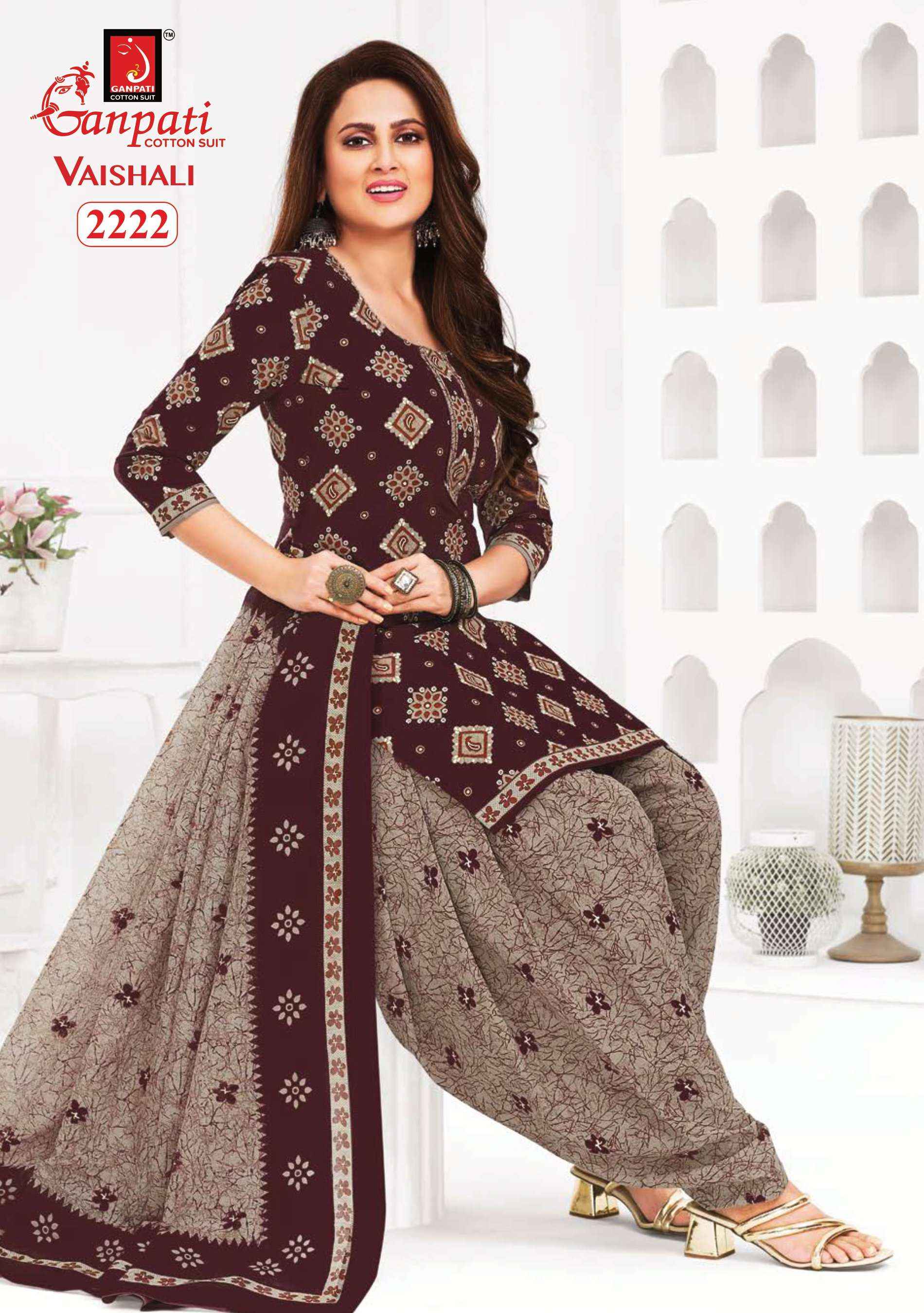 GANPATI VAISHALI VOL 8 COTTON SALWAR SUIT ( 15 PCS CATALOG )