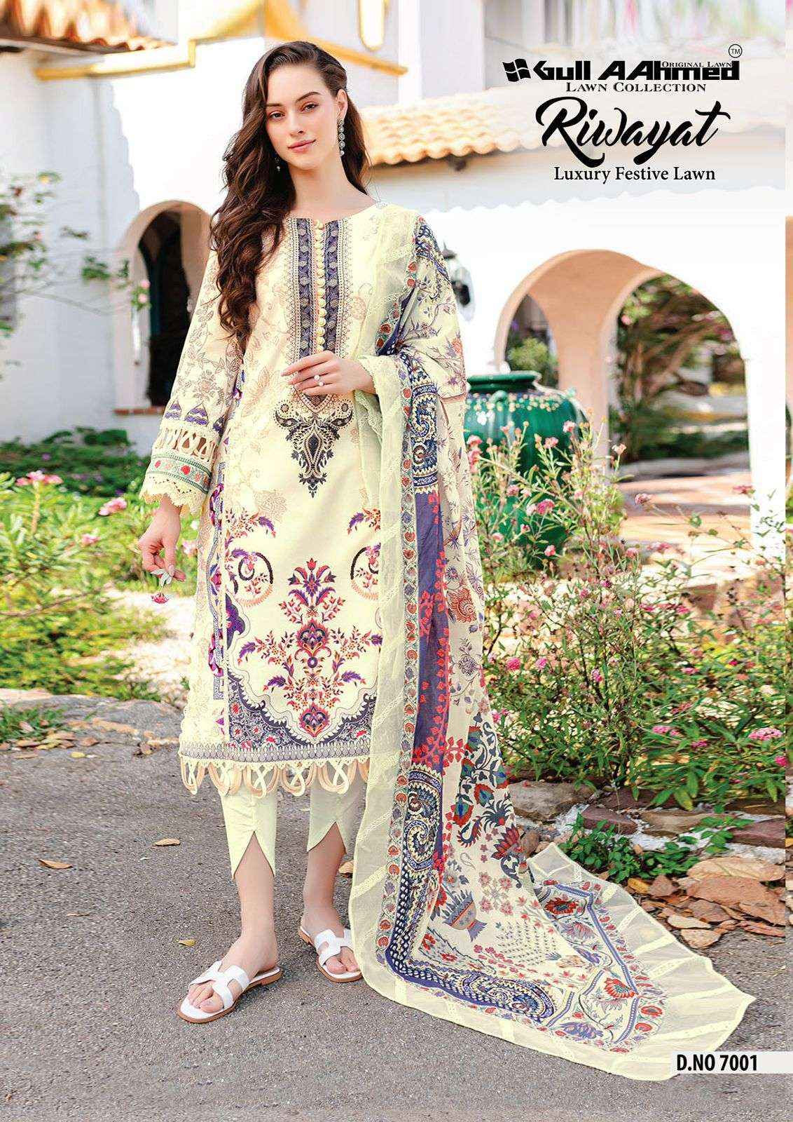 GULL AAHMED RIWAYAT VOL-7 LAWN COTTON DIGITAL PRINT SALWAR SUIT ( 6 PCS CATALOG )