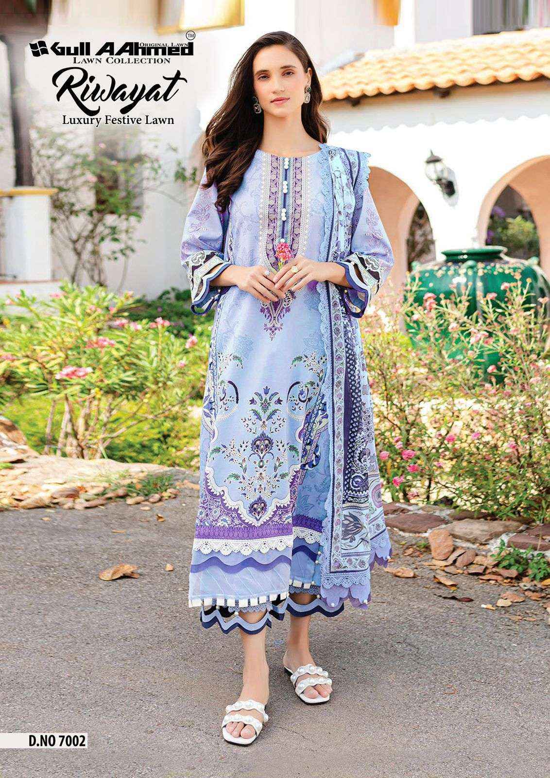 GULL AAHMED RIWAYAT VOL-7 LAWN COTTON DIGITAL PRINT SALWAR SUIT ( 6 PCS CATALOG )