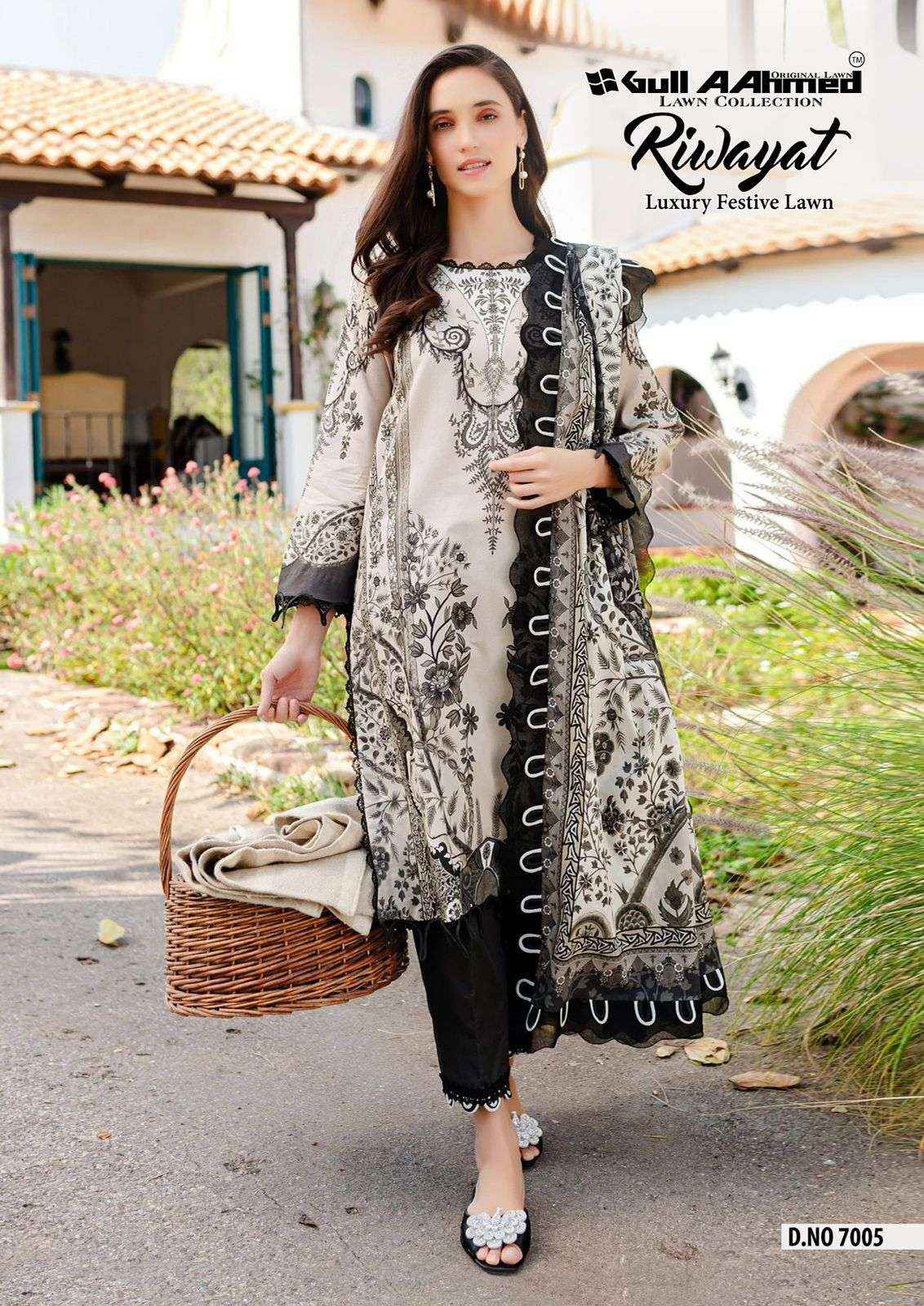 GULL AAHMED RIWAYAT VOL-7 LAWN COTTON DIGITAL PRINT SALWAR SUIT ( 6 PCS CATALOG )