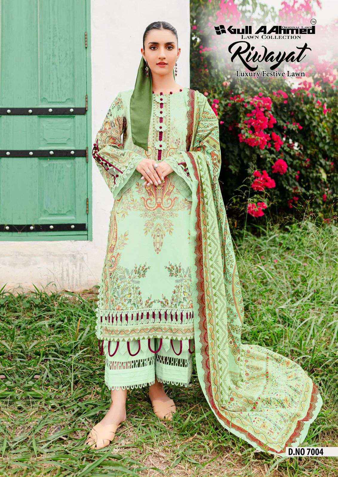 GULL AAHMED RIWAYAT VOL-7 LAWN COTTON DIGITAL PRINT SALWAR SUIT ( 6 PCS CATALOG )