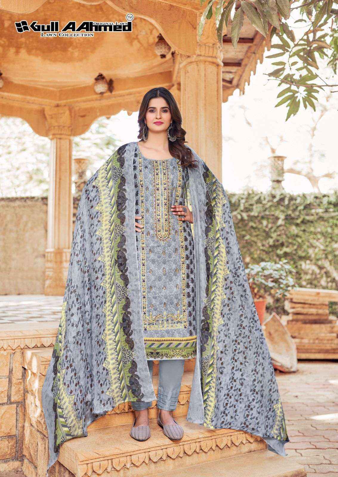 GULL AHMED BIN SAEED EMBROIDERED COLLECTION VOL 3 LAWN COTTON SUIT ( 6 PCS CATALOG )