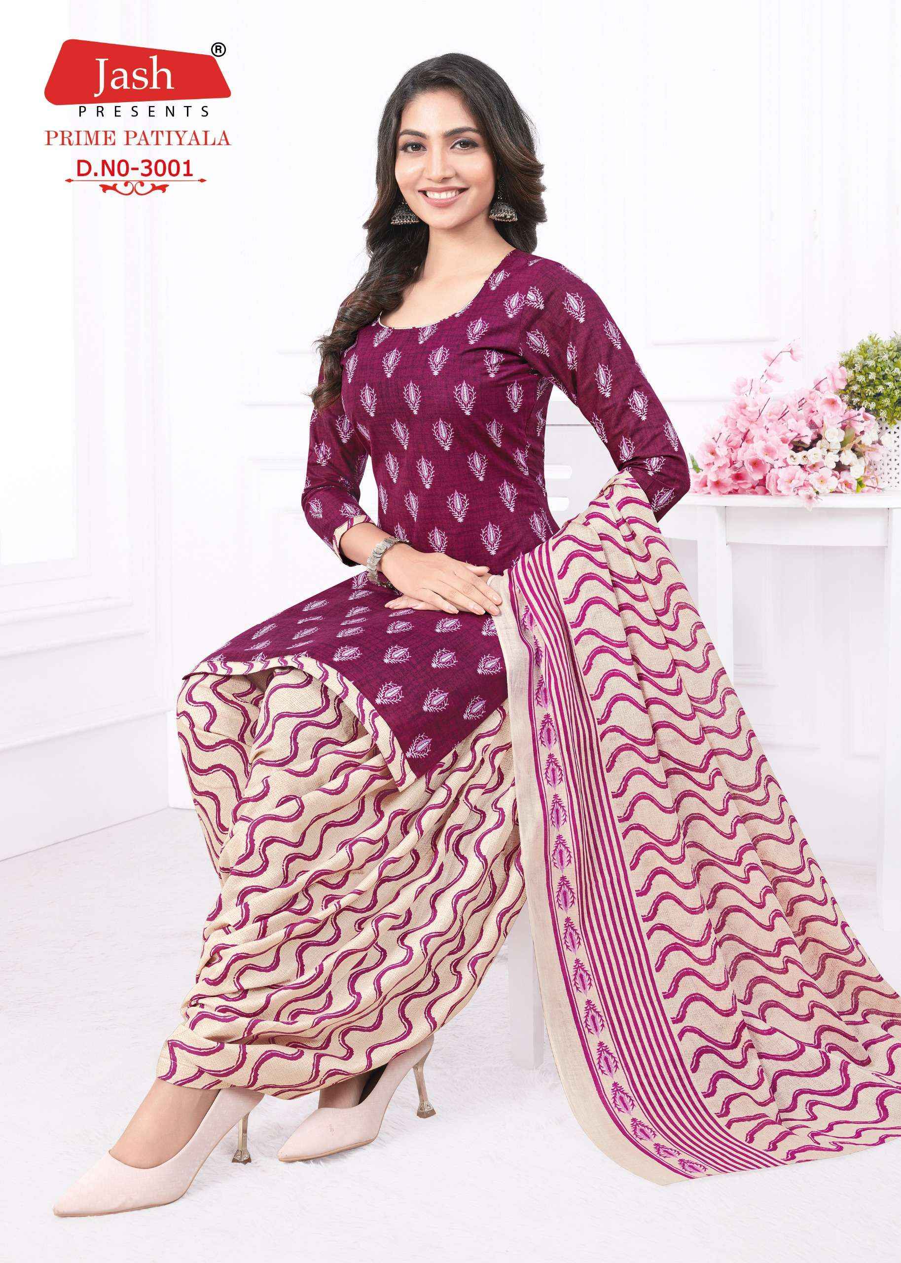 JASH PRIME PATIYALA VOL 3 COTTON PRINTED SALWAR SUIT ( 10 PCS CATALOG )