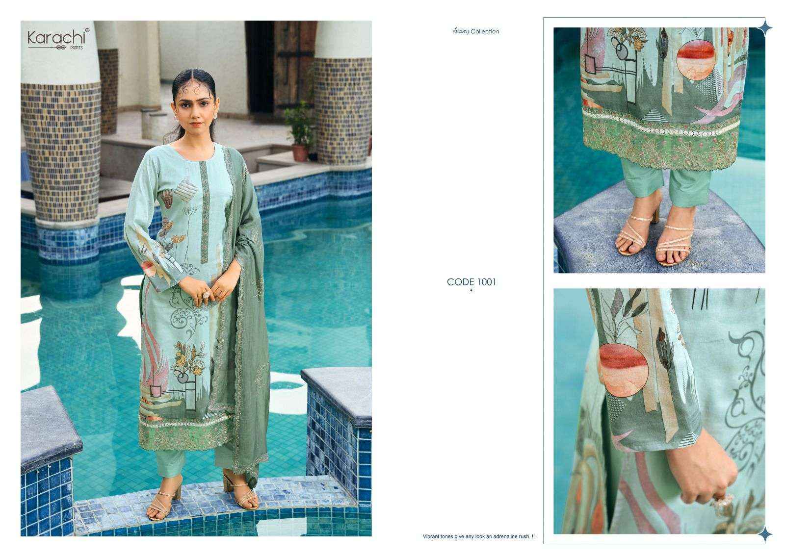 Karachi Prints Kesar Summer Swag Pure Jam Dress Material ( 4 Pcs Catalog ) 