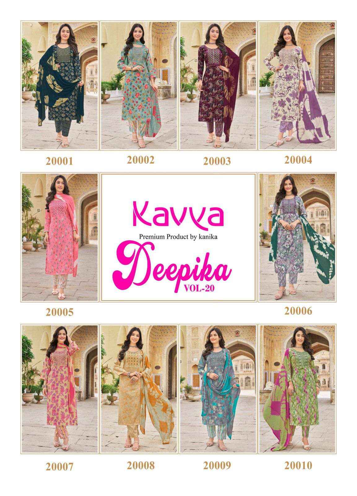 KAVYA DEEPIKA VOL 20 DESIGNER READYMADE SUITS ( 10 PCS CATALOG )