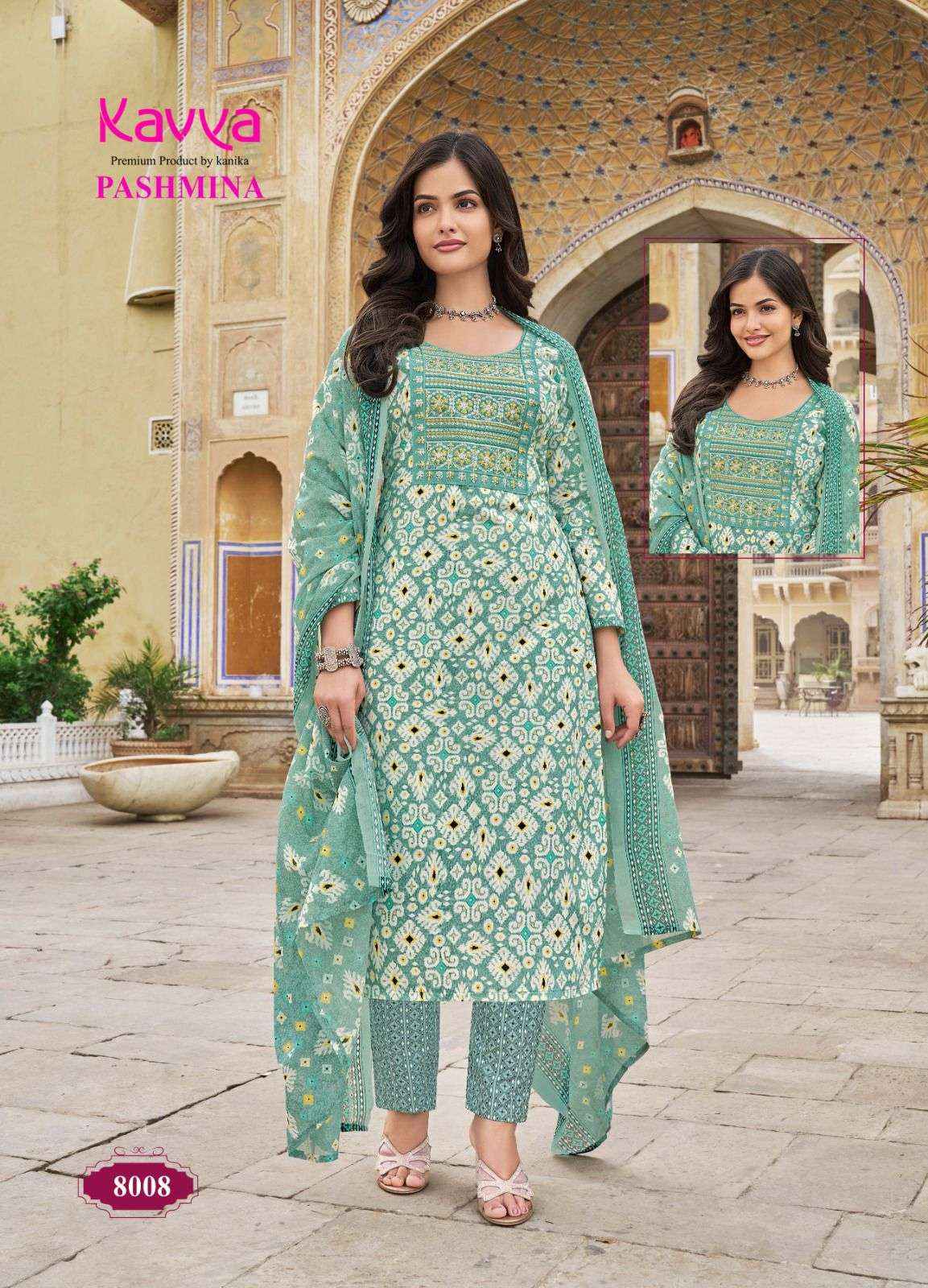 KAVYA PASHMINA VOL 8 COTTON PRINT FANCY LADIES KURTI COMBO SET ( 10 PCS CATALOG )