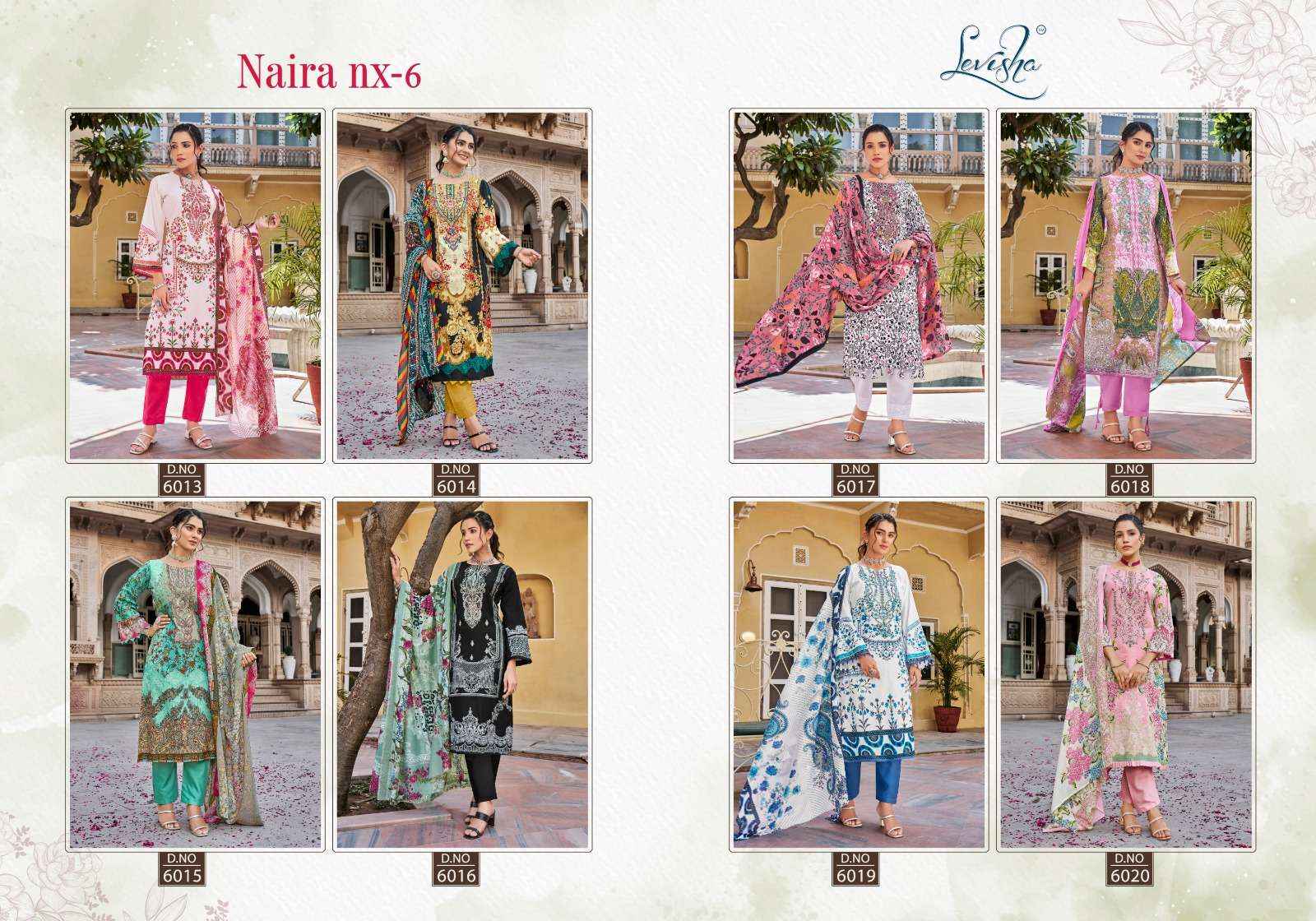 LEVISHA NAIRA NX VOL 6 COTTON DIGITAL PAKISTANI PRINTS SUIT ( 8 pcs catalog )