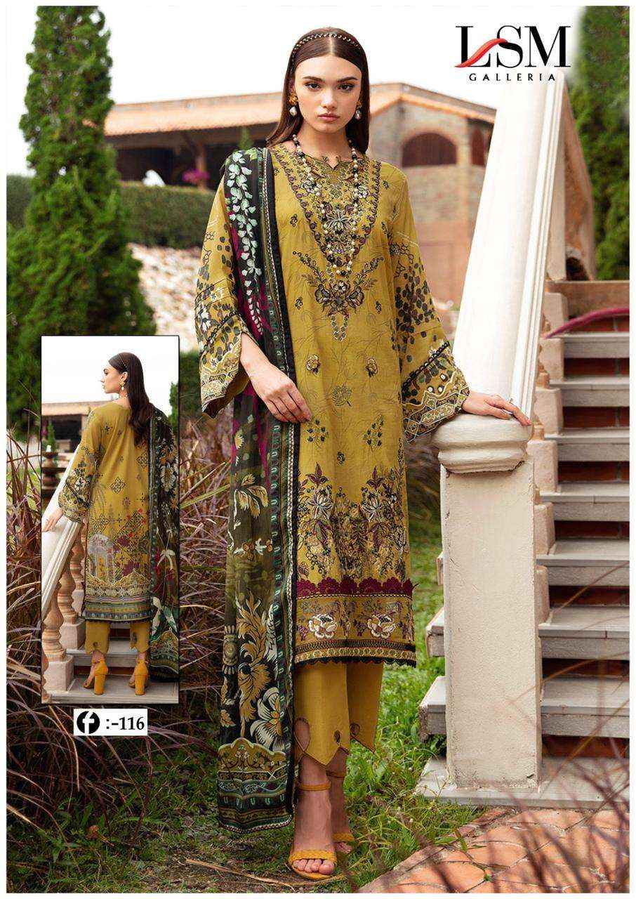 LSM GALLERIA FIRDOUS QUEEN LAWN VOL 11 PAKISTANI DRESS MATERIAL ( 6 PCS CATALOG )