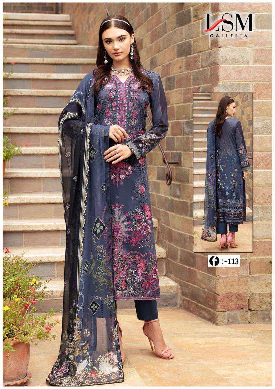 LSM GALLERIA FIRDOUS QUEEN LAWN VOL 11 PAKISTANI DRESS MATERIAL ( 6 PCS CATALOG )